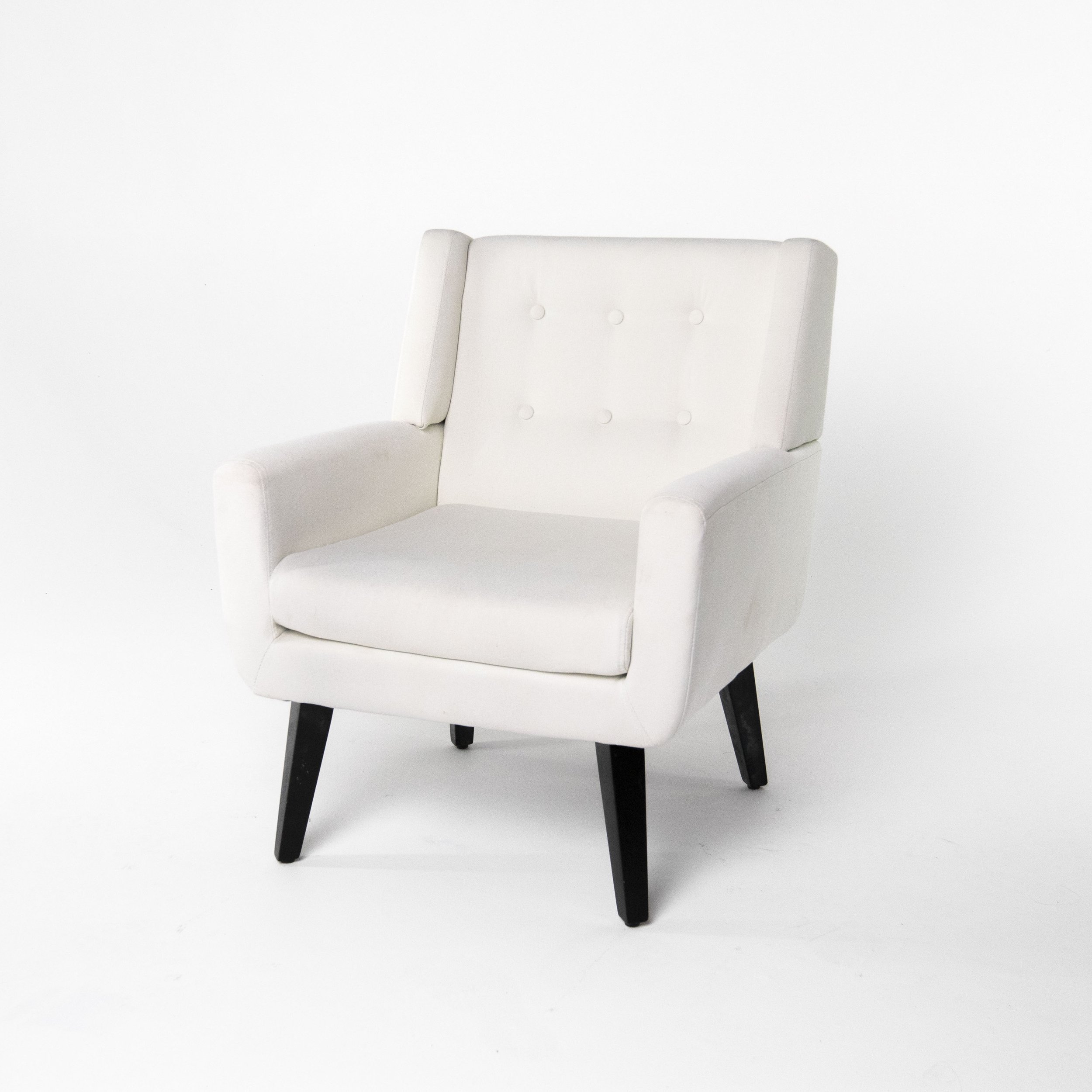 White Upholstered Armchair