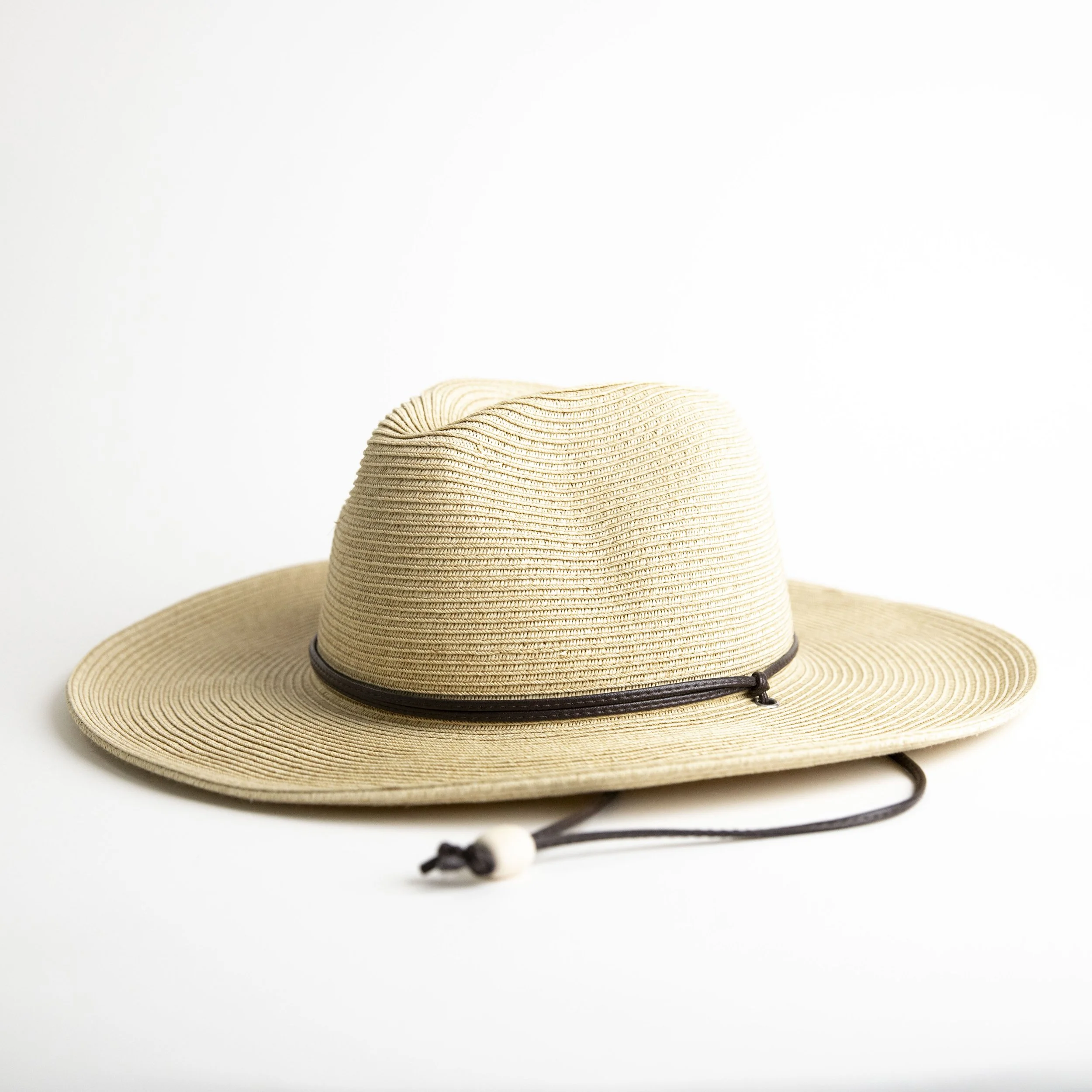 Cream Sunhat With Chin Strap