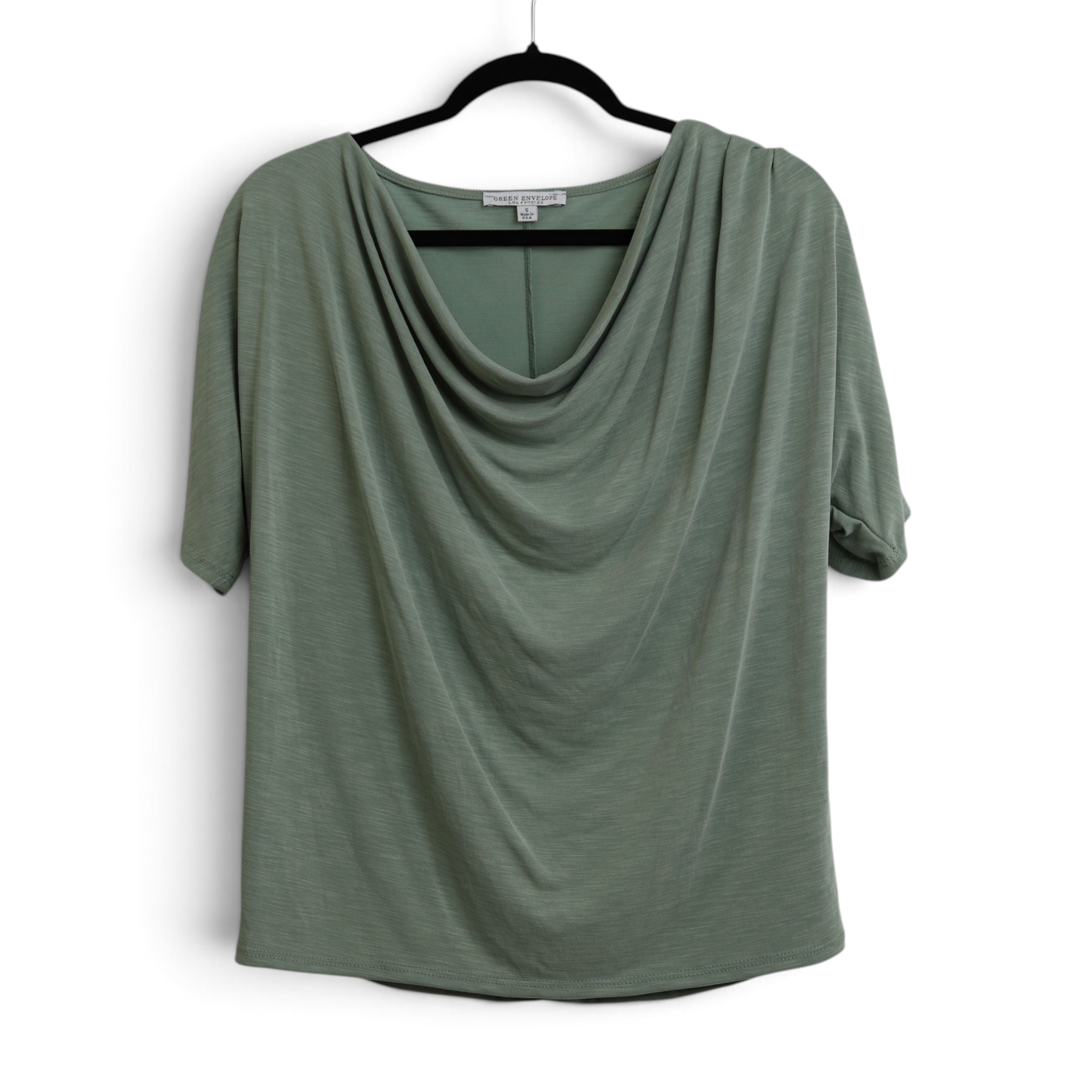 Green Drape Front Tee