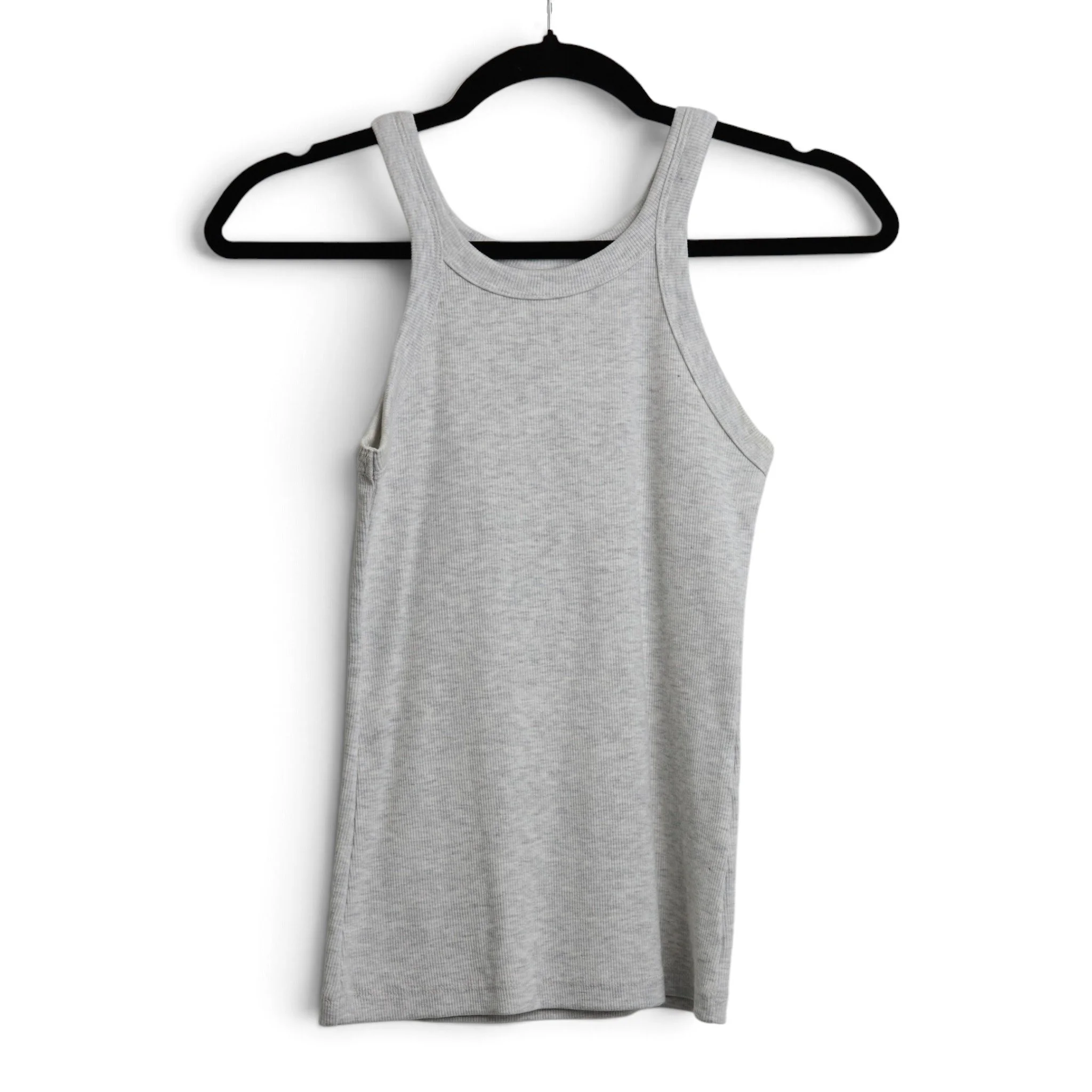 Gray High Neck Tank Top
