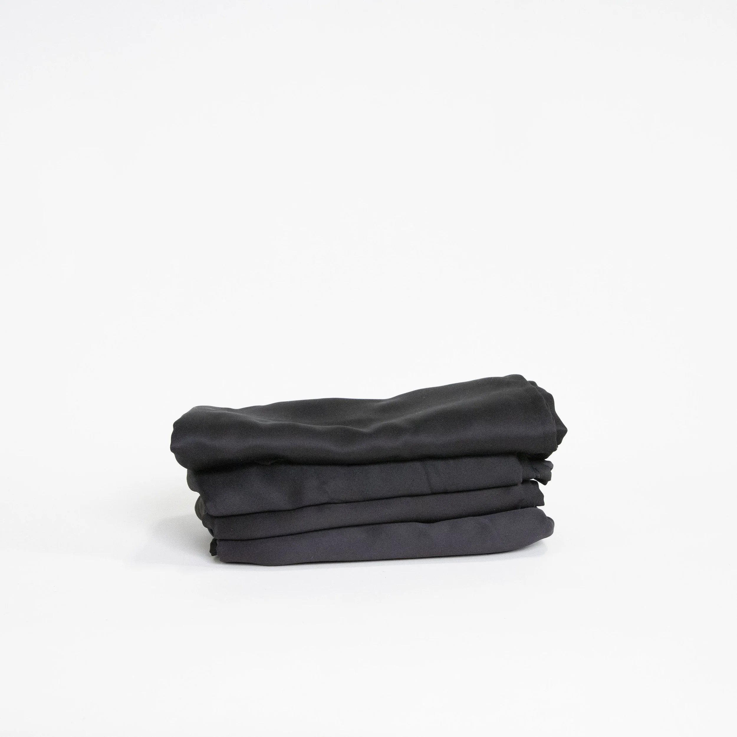 Black Satin Room Darkening Curtains