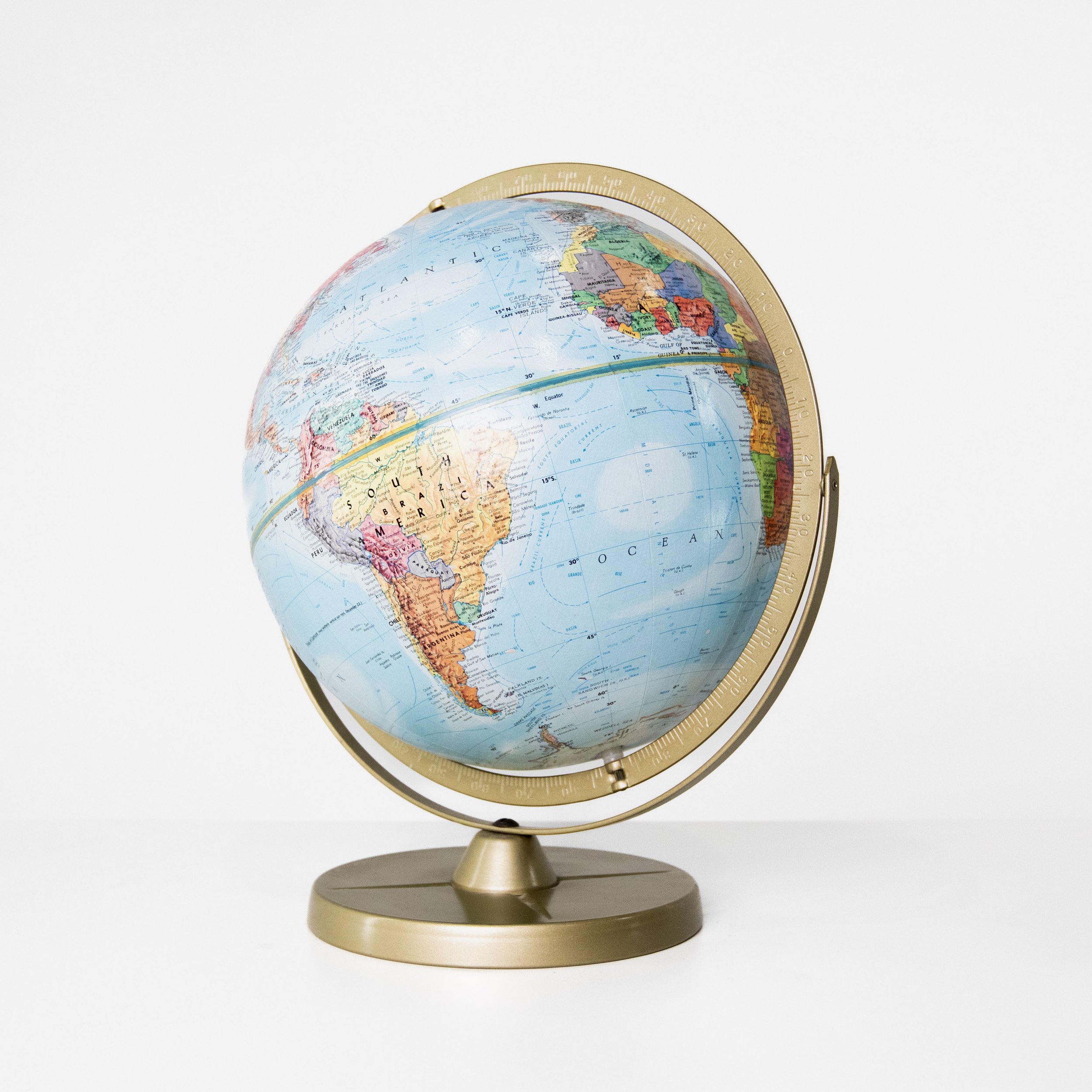 Globe with Brass Base