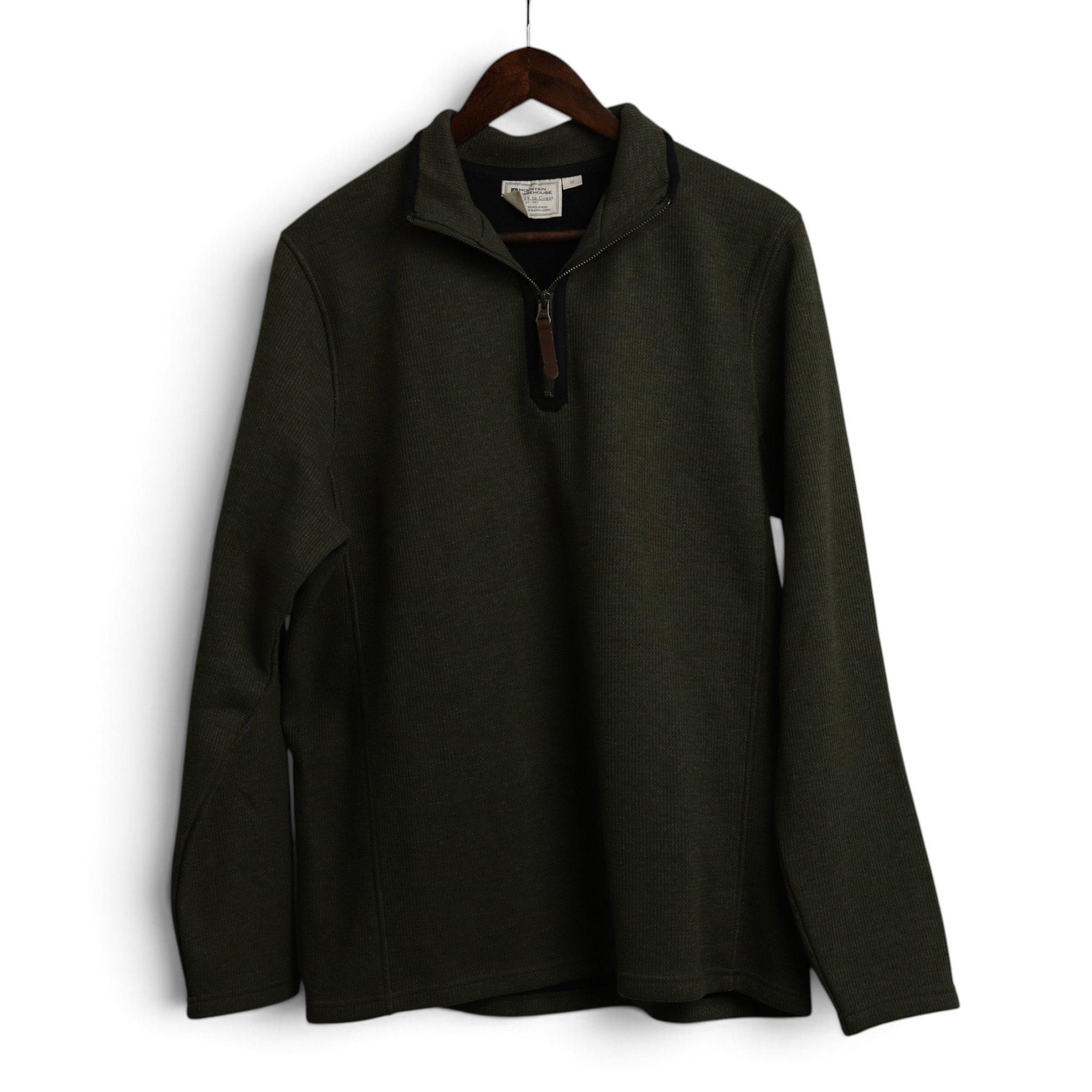 Dark Green Quarter Zip Pullover