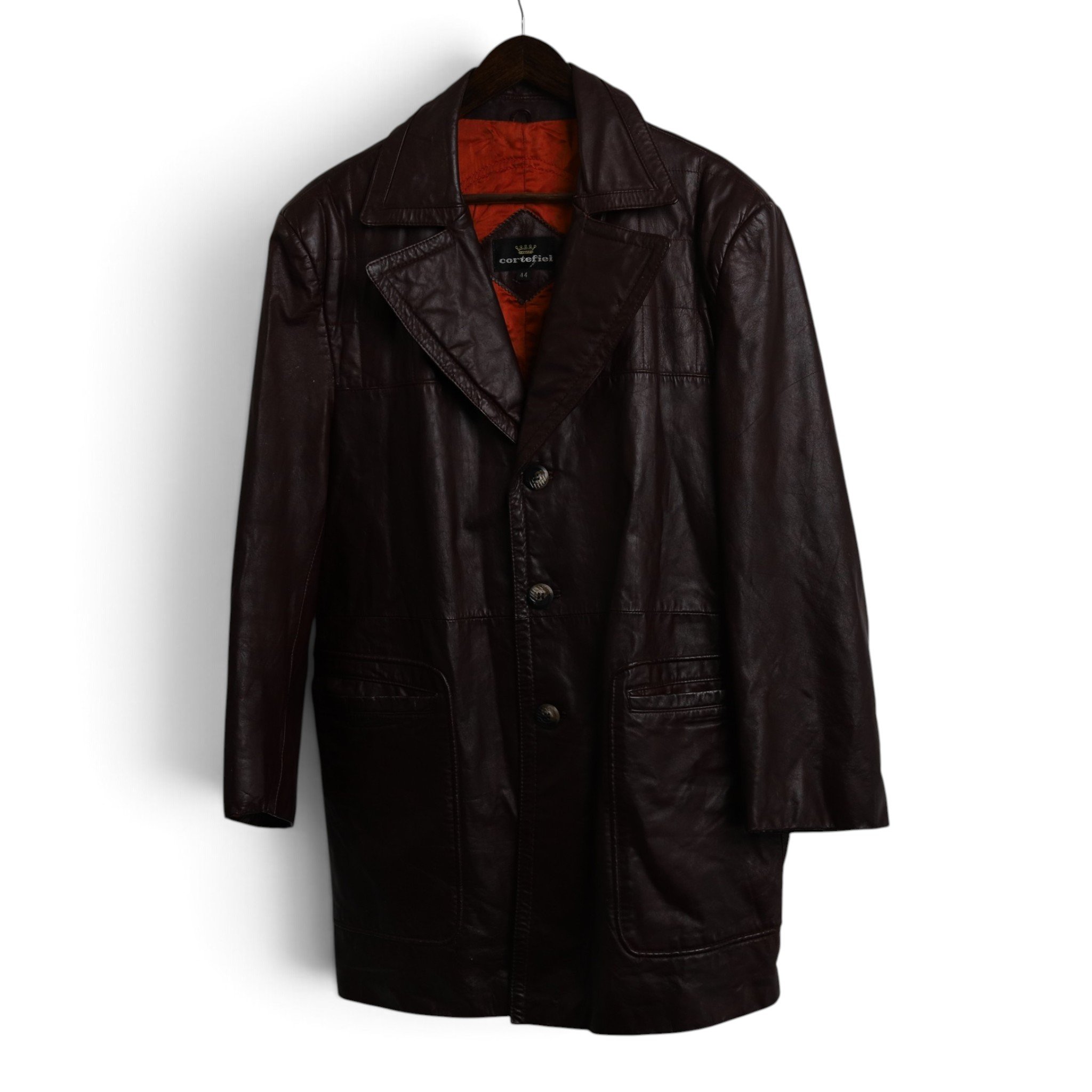 Vintage Deep Red Trench Coat