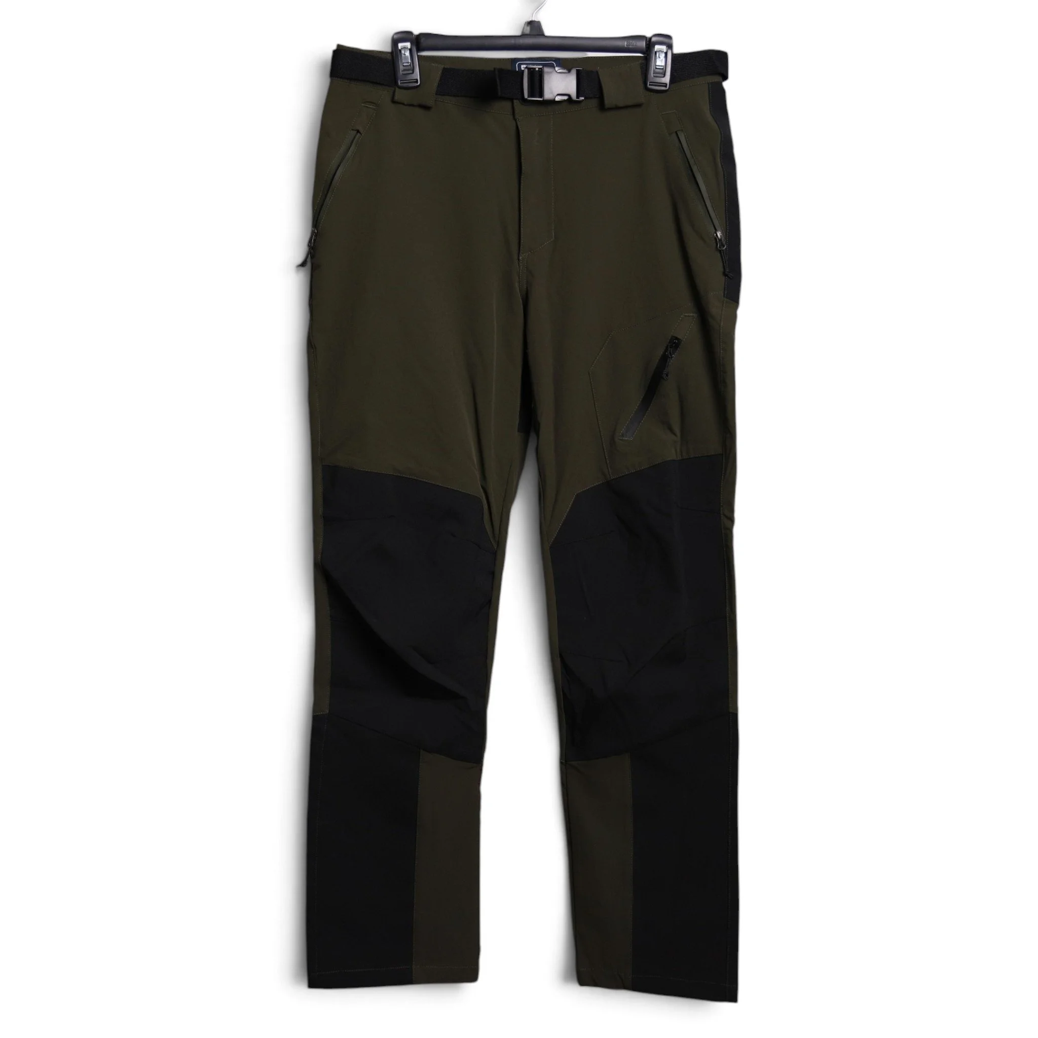 Forest Green And Black Water Resistant Trekking Pants