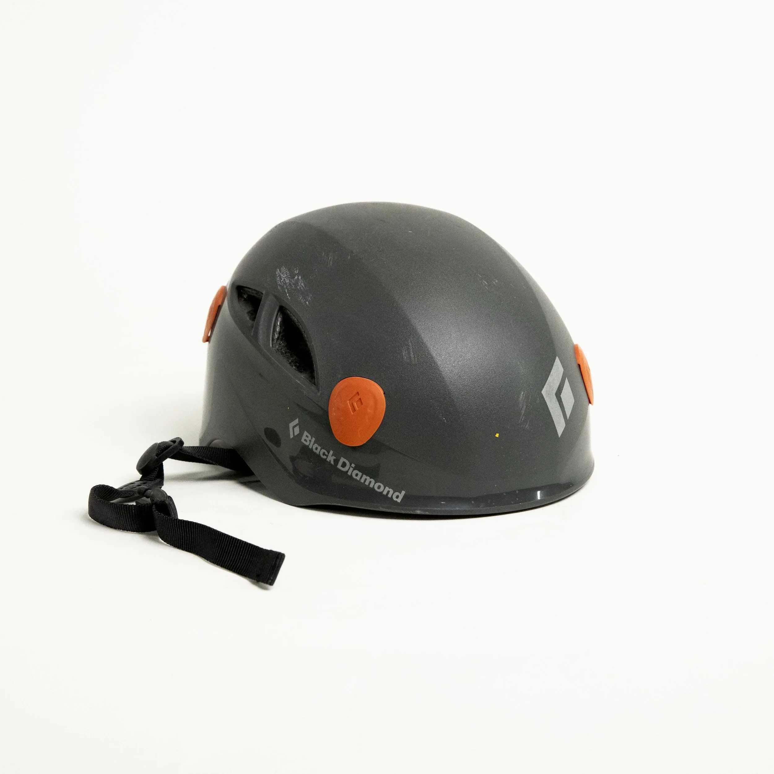 Gray and Orange Black Diamond Bike Helmet