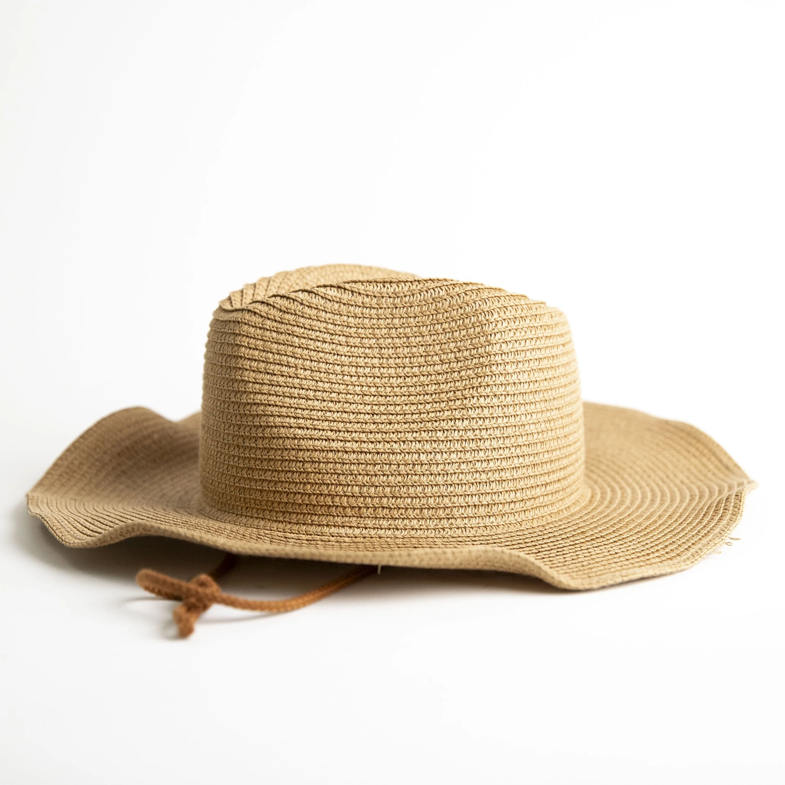 Tan Sunhat With Chin Strap