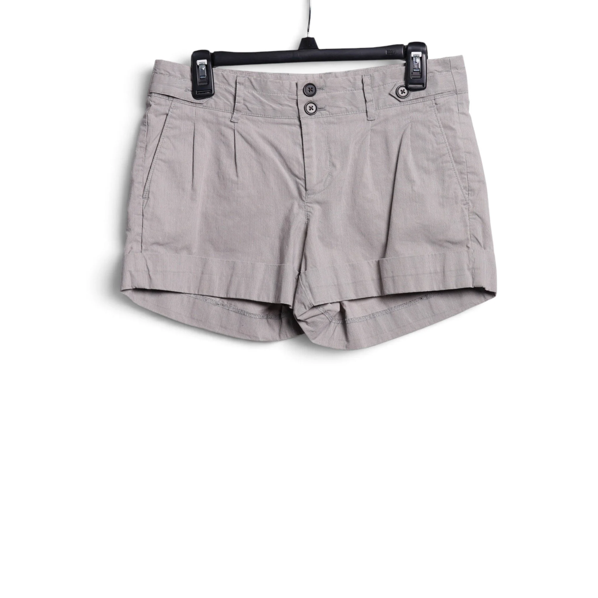 Gray And White Striped Shorts