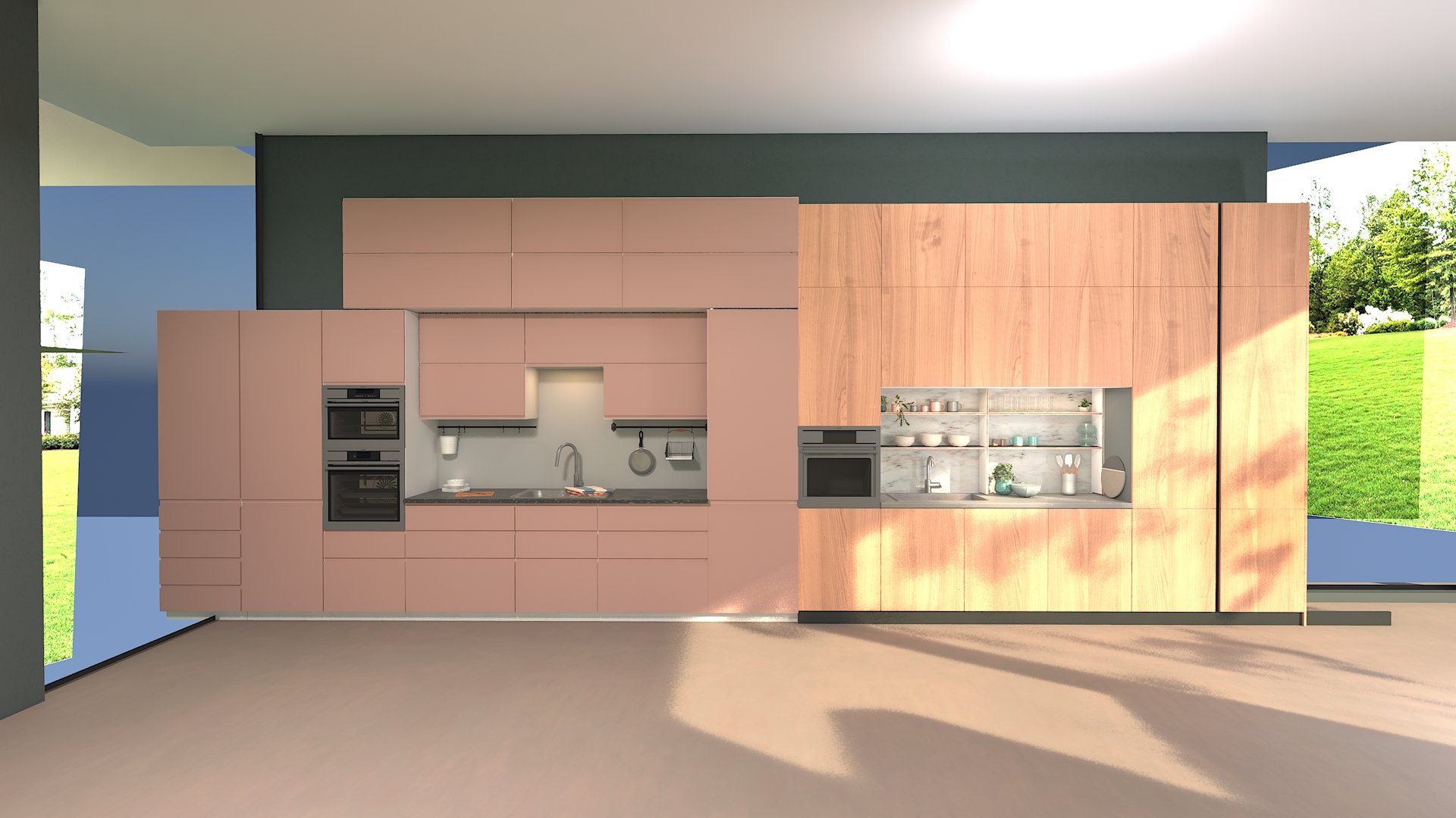 Split Screen Kitchen