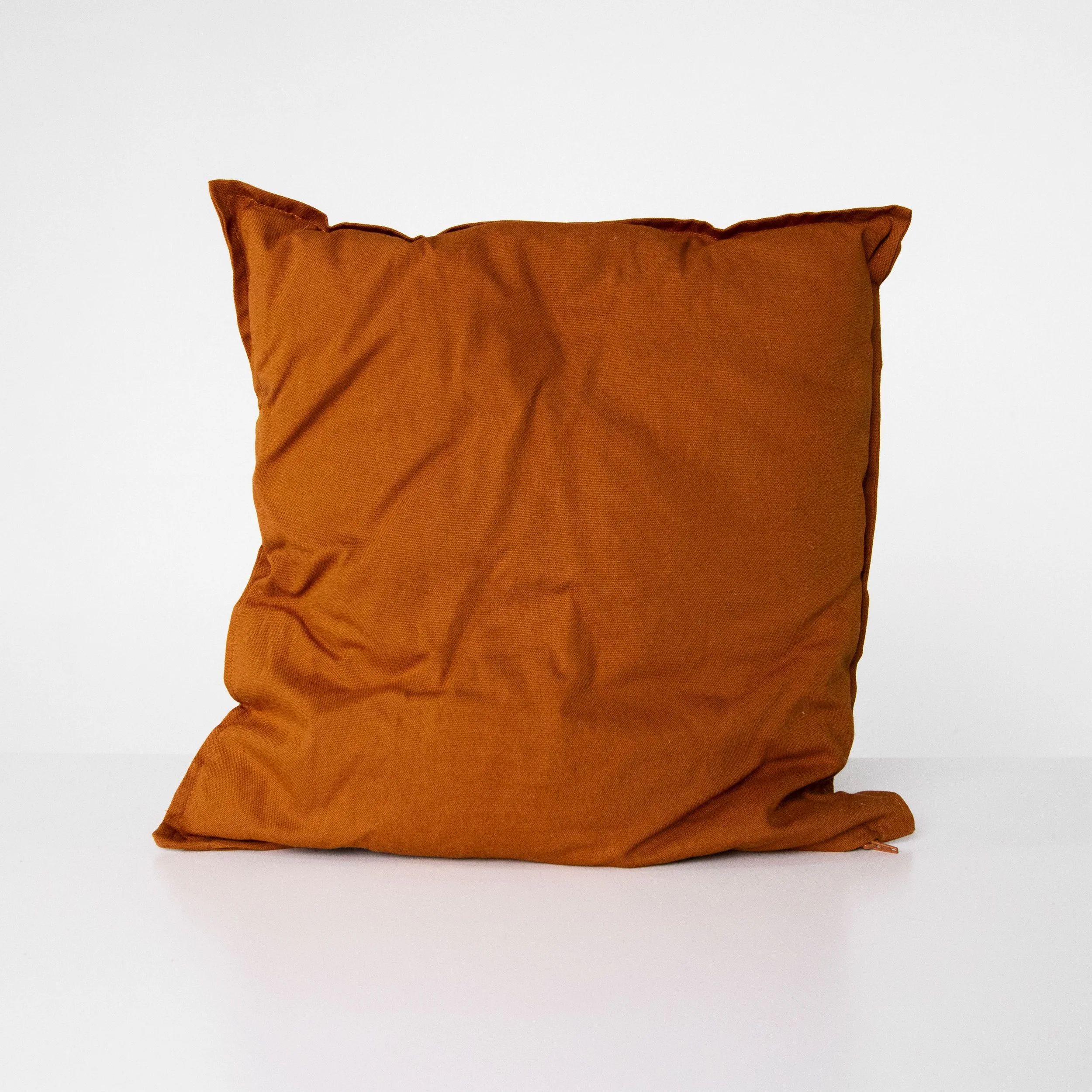 Burnt Orange Cotton Square Pillow