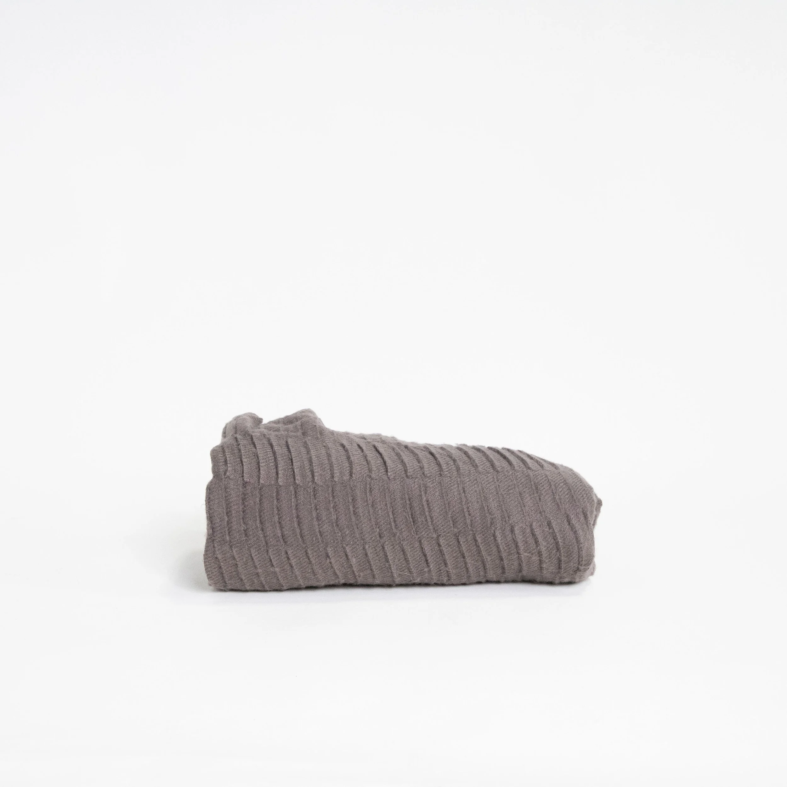 Plum / Gray Textured Throw Blanket