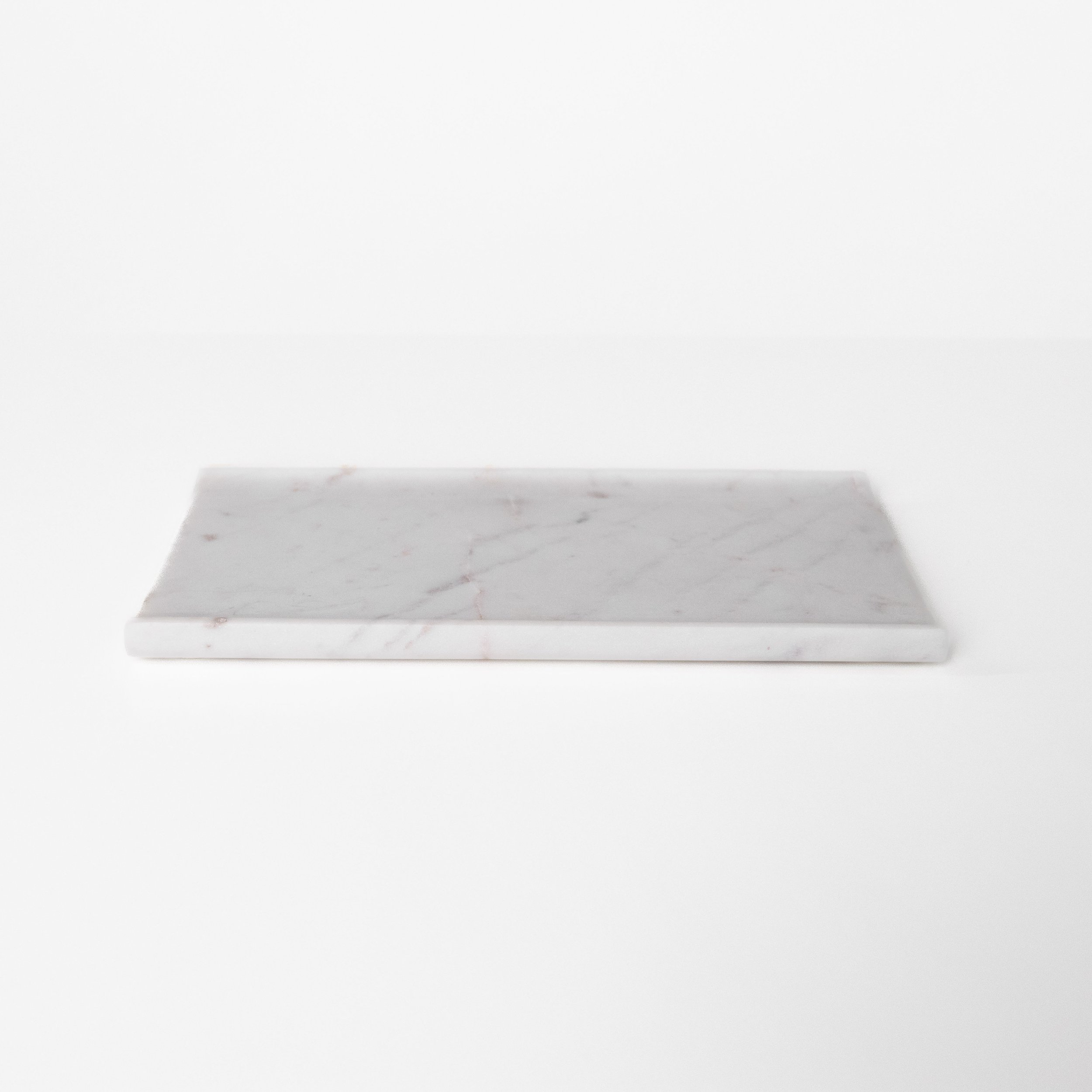 White Rectangle Marble Tray