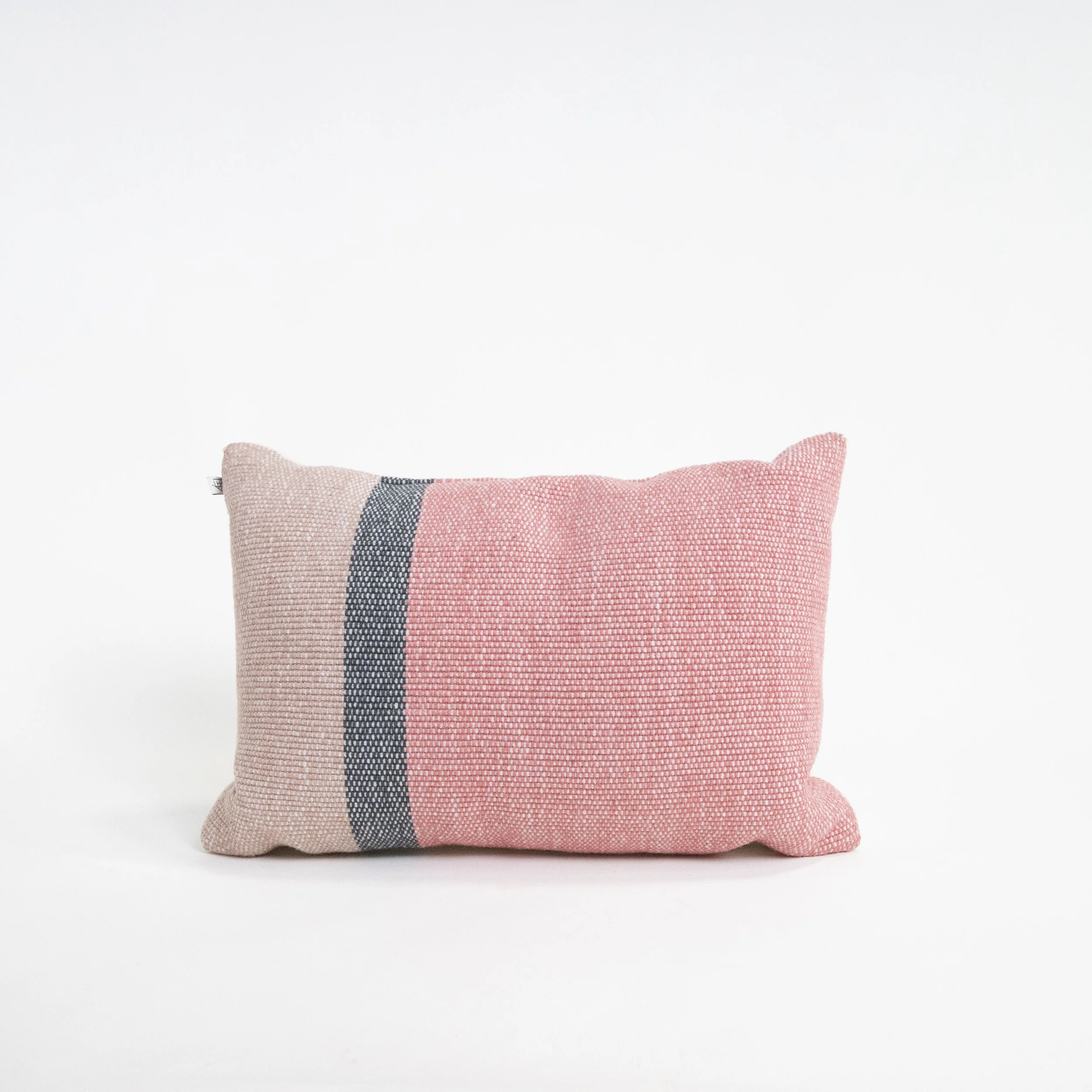 Pink Striped Rectangular Pillow