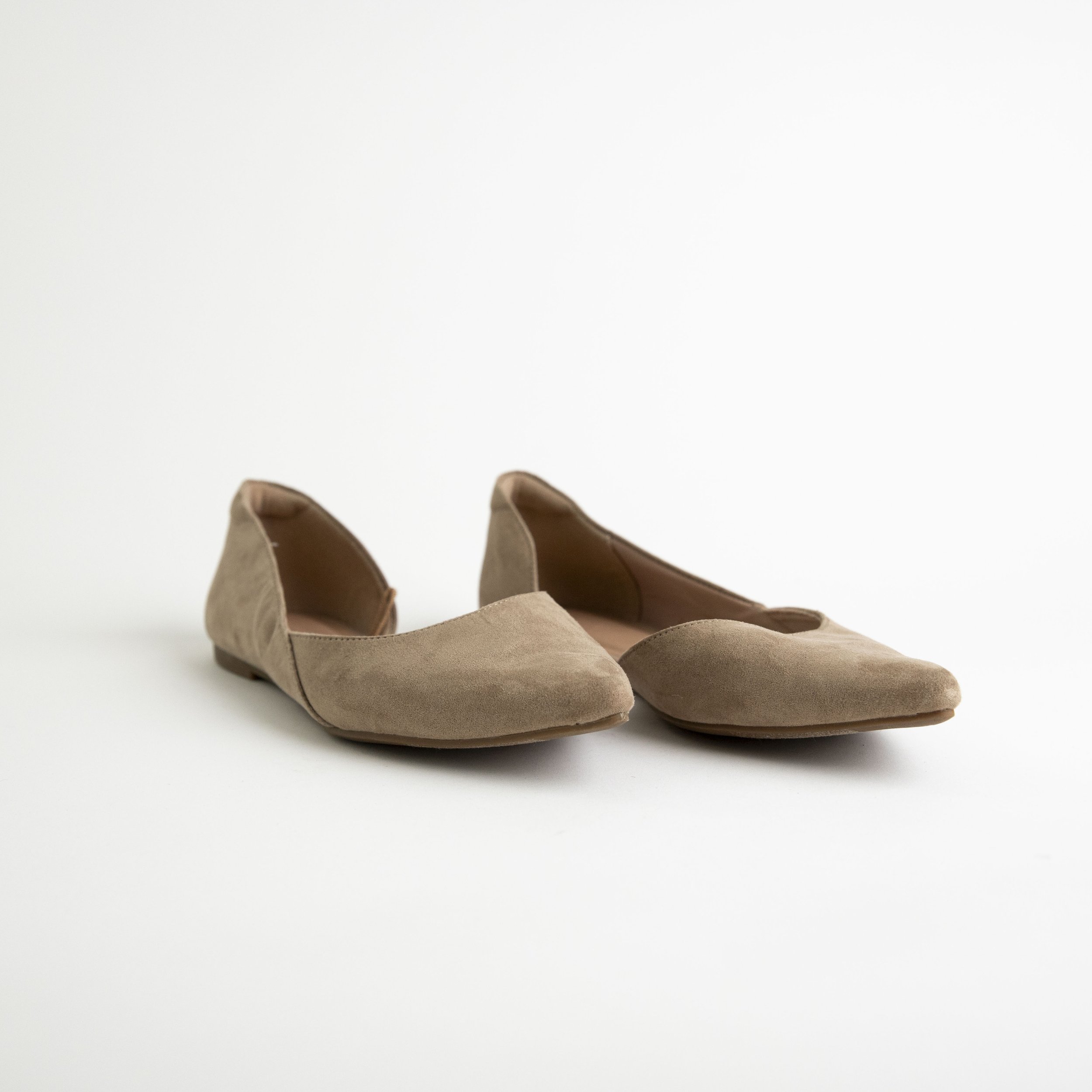 Tan Pointed Toe Flats