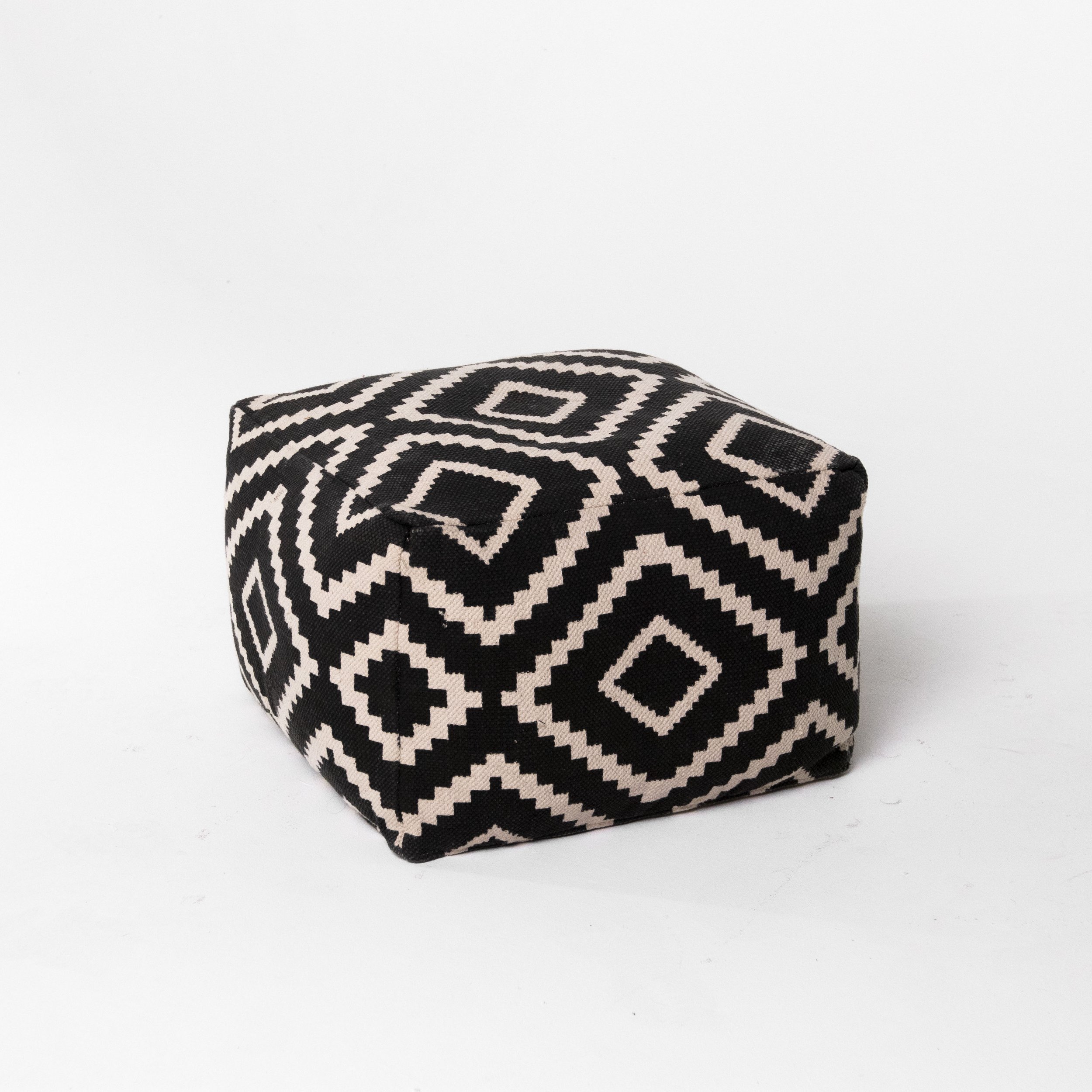 Black and White Ottoman