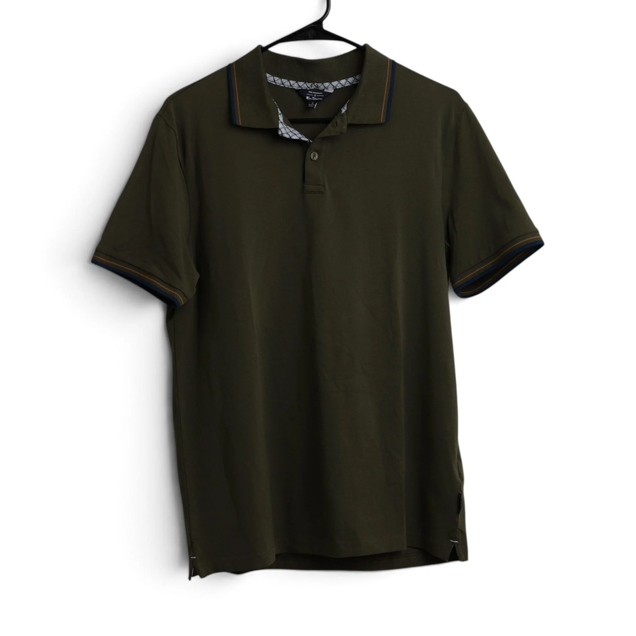Moss Green Contrast Tipped Polo