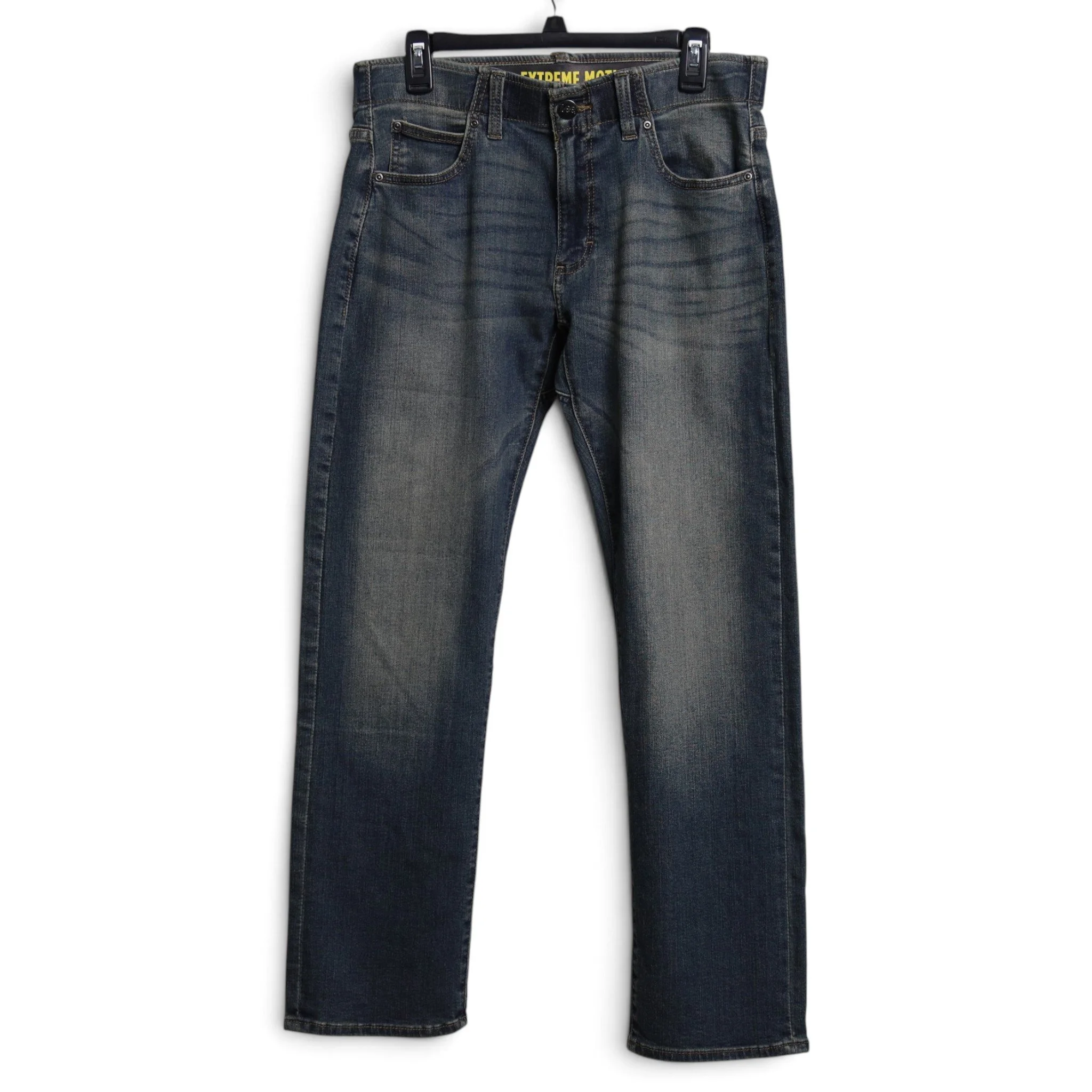 Dark Wash Slim Fit Straight Leg Jeans