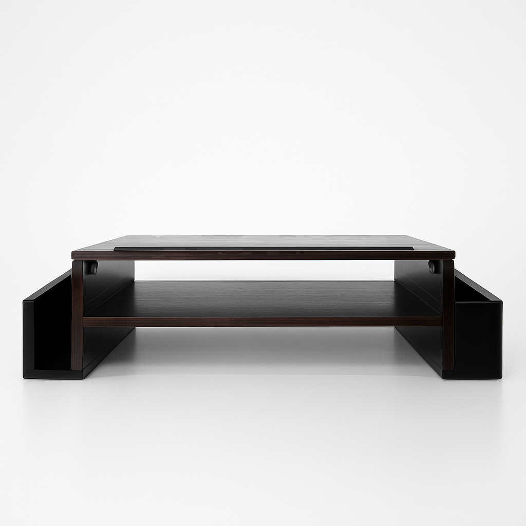 Dark Wood Computer Stand