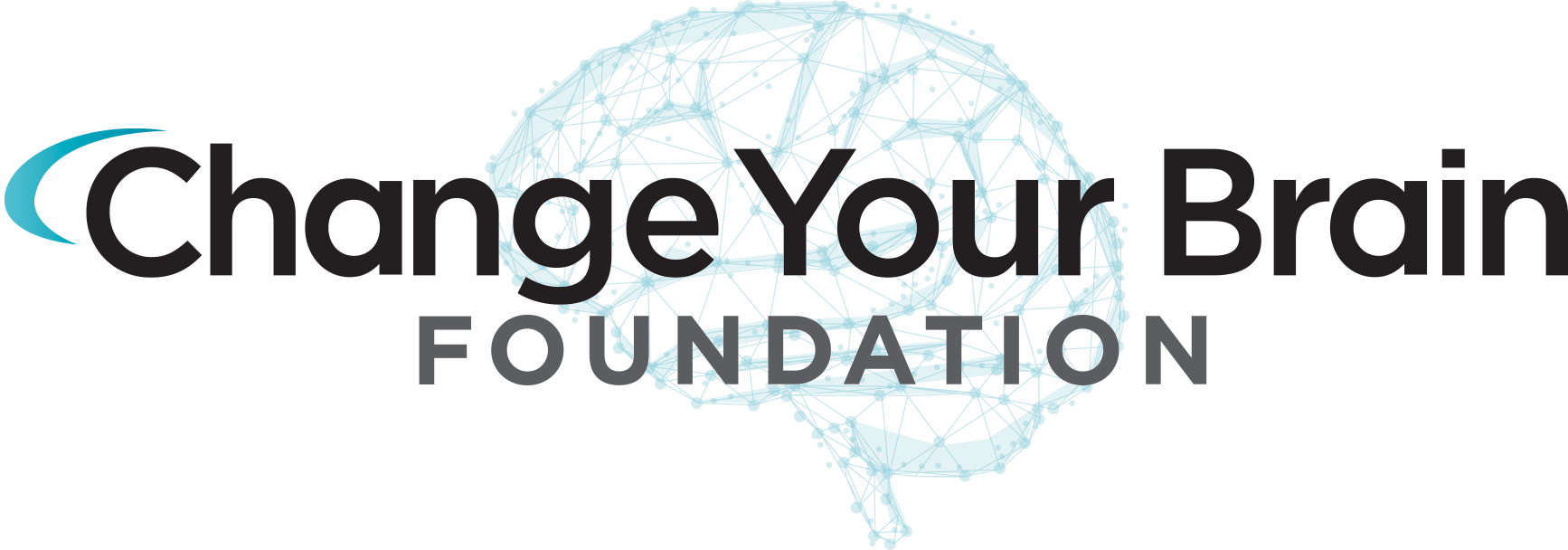 Logo of Change Your Brain Foundation featuring a stylized blue human brain with interconnected lines and dots.