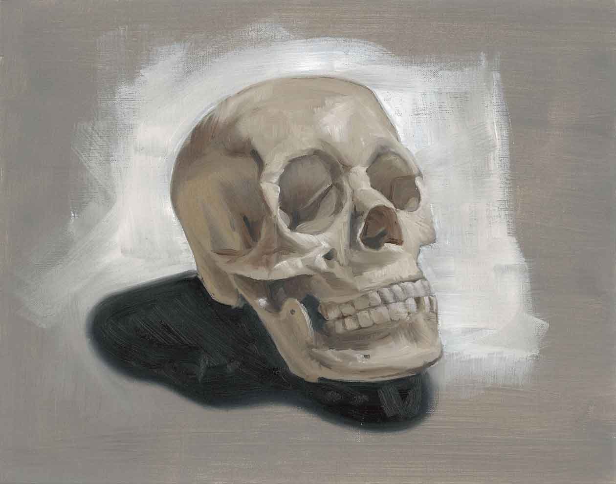 Skull Oil Painting Print
