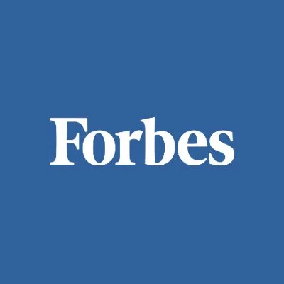 Forbes logo on blue background