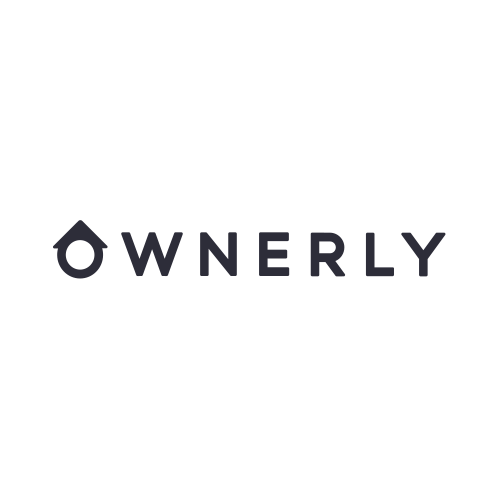 The word "OWNERLY" with a house-shaped icon integrated into the letter "O" on a white background.
