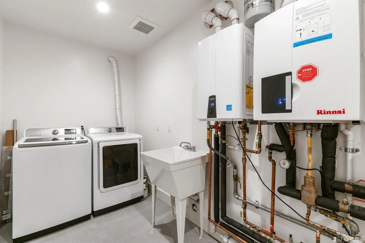 Mechanical and laundry room build-out during single-family home addition — San Francisco Bay Area general contractor