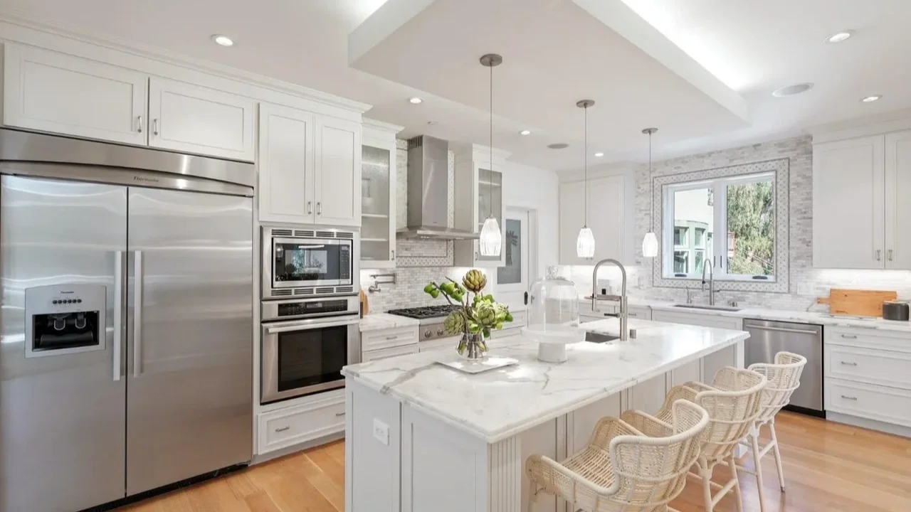 modern kitchen upgrade with built-in oven and microwave—SF Pinnacle General Contractor