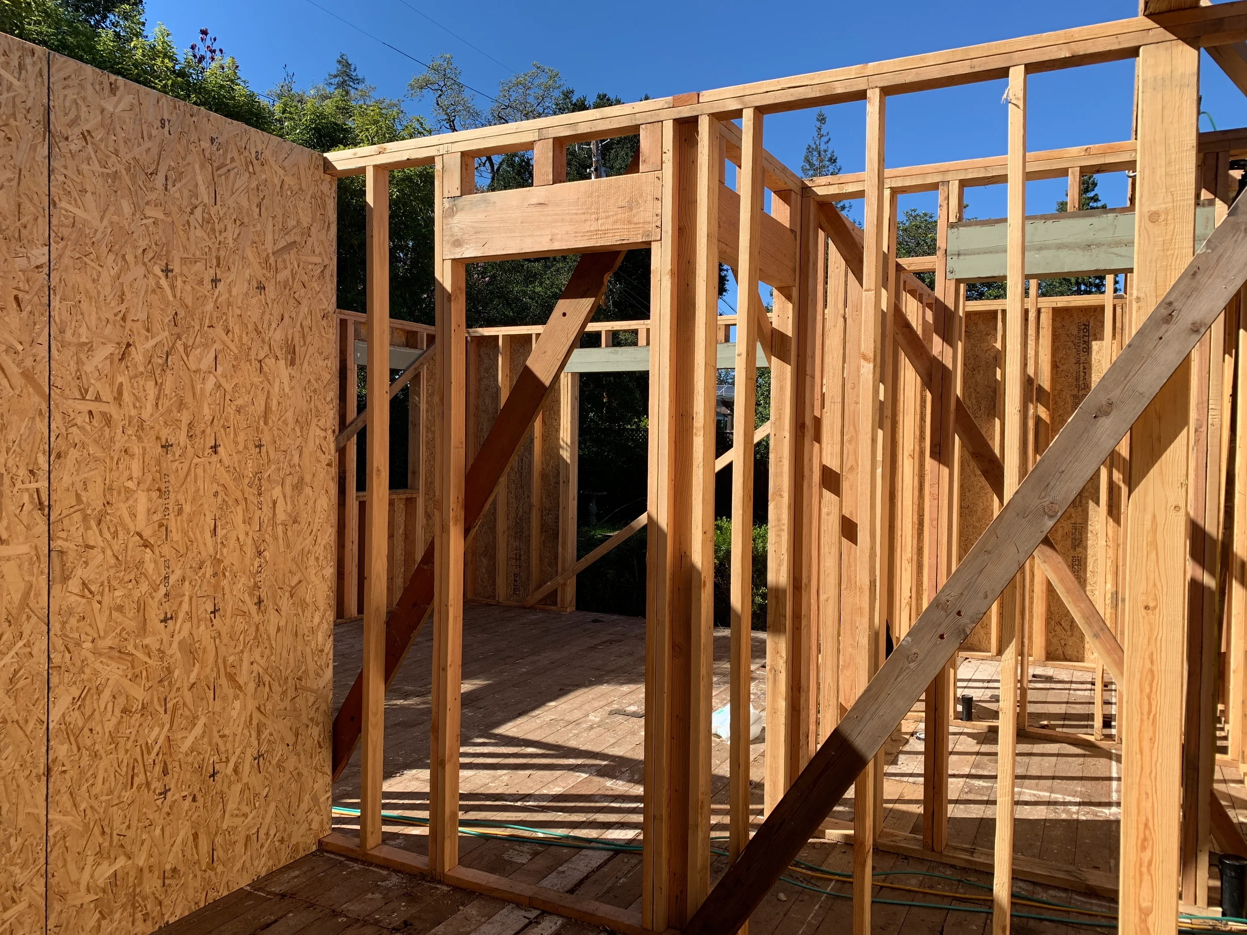 wooden framing of home addition—SF Pinnacle General Contractor