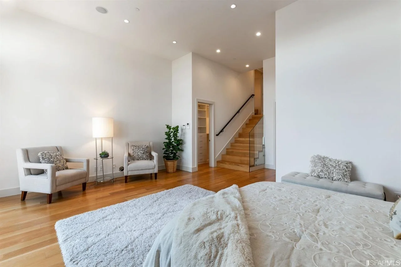 Bedroom addition with modern trim and wide-plank flooring — San Francisco Bay Area general contractor