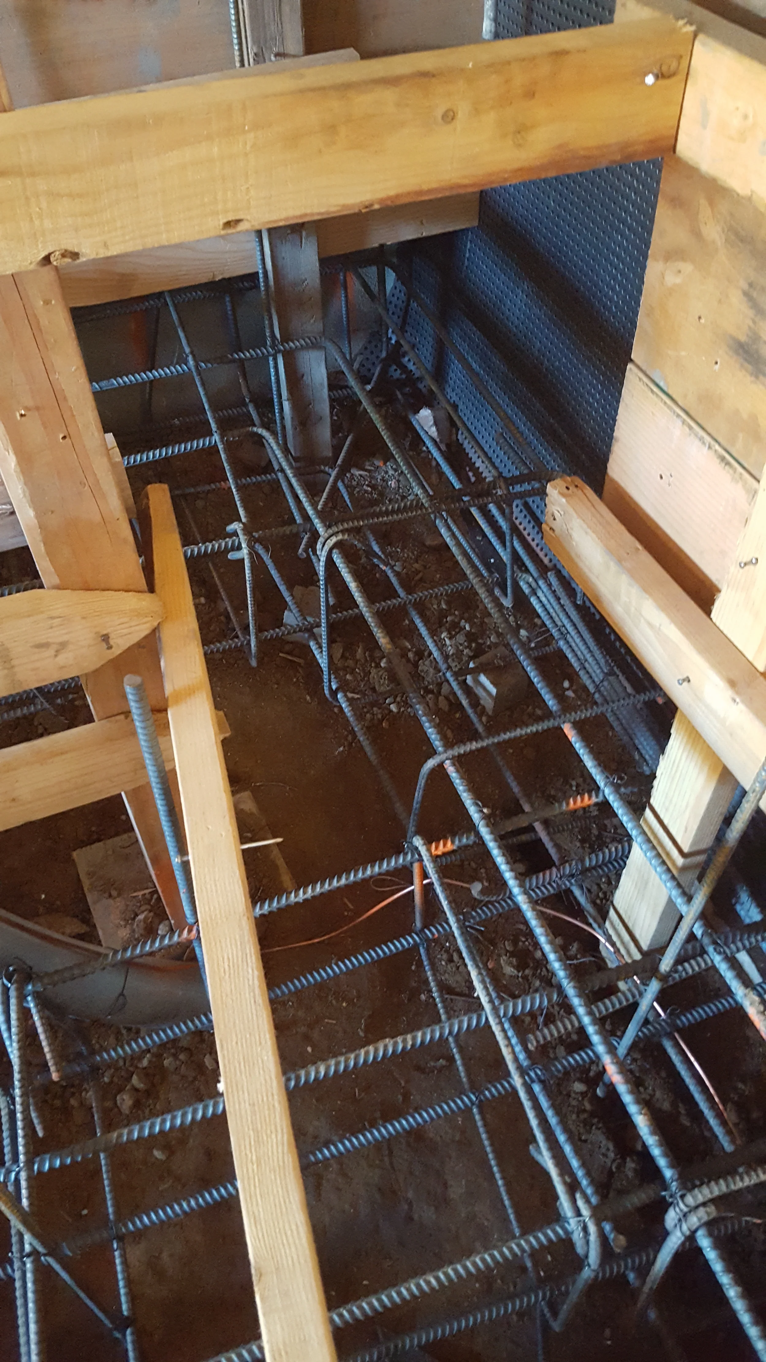 Rebar layout for slab or footing before concrete placement — San Francisco Bay Area general contractor