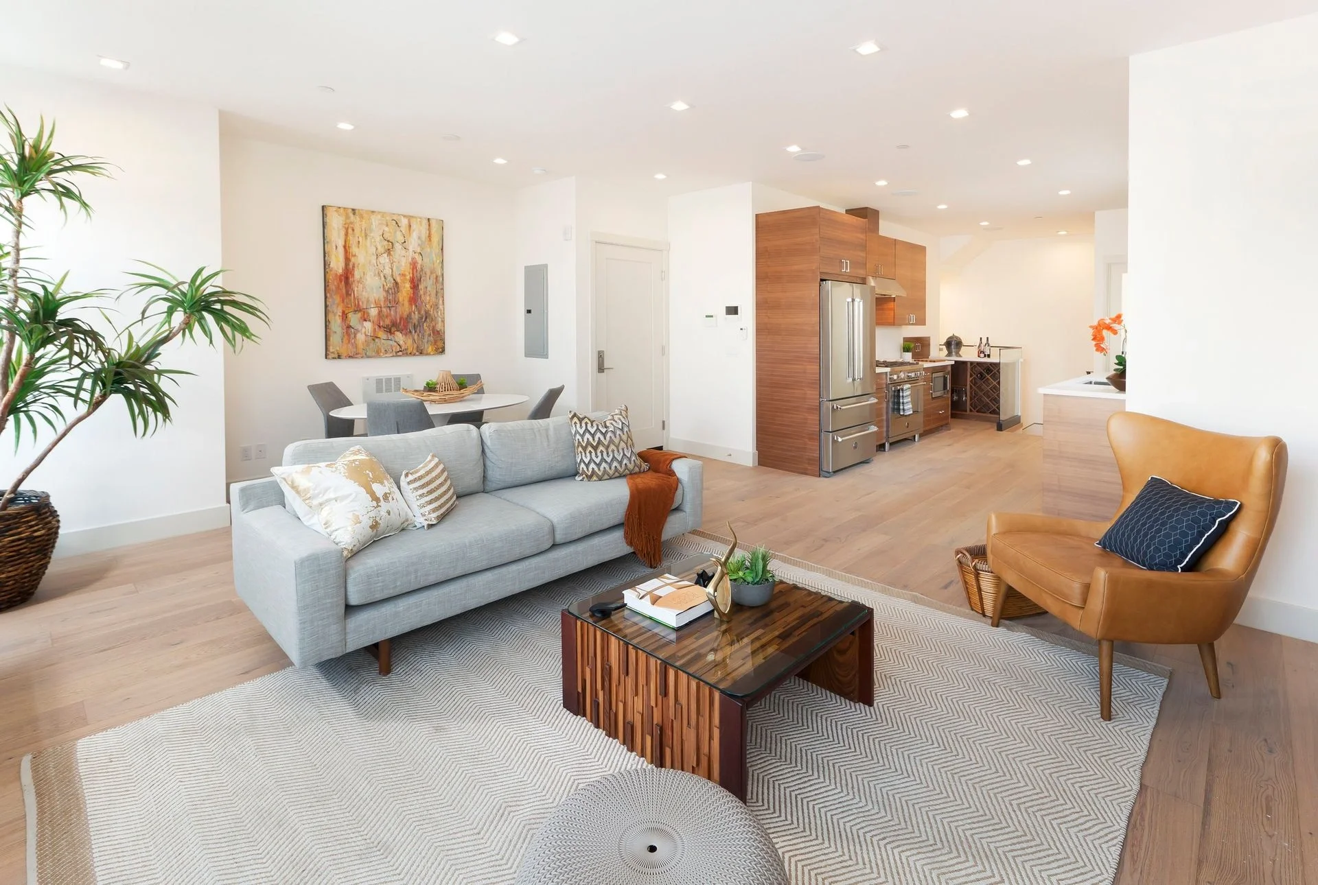 Living room remodel with open floor plan and updated finishes — San Francisco Bay Area general contractor