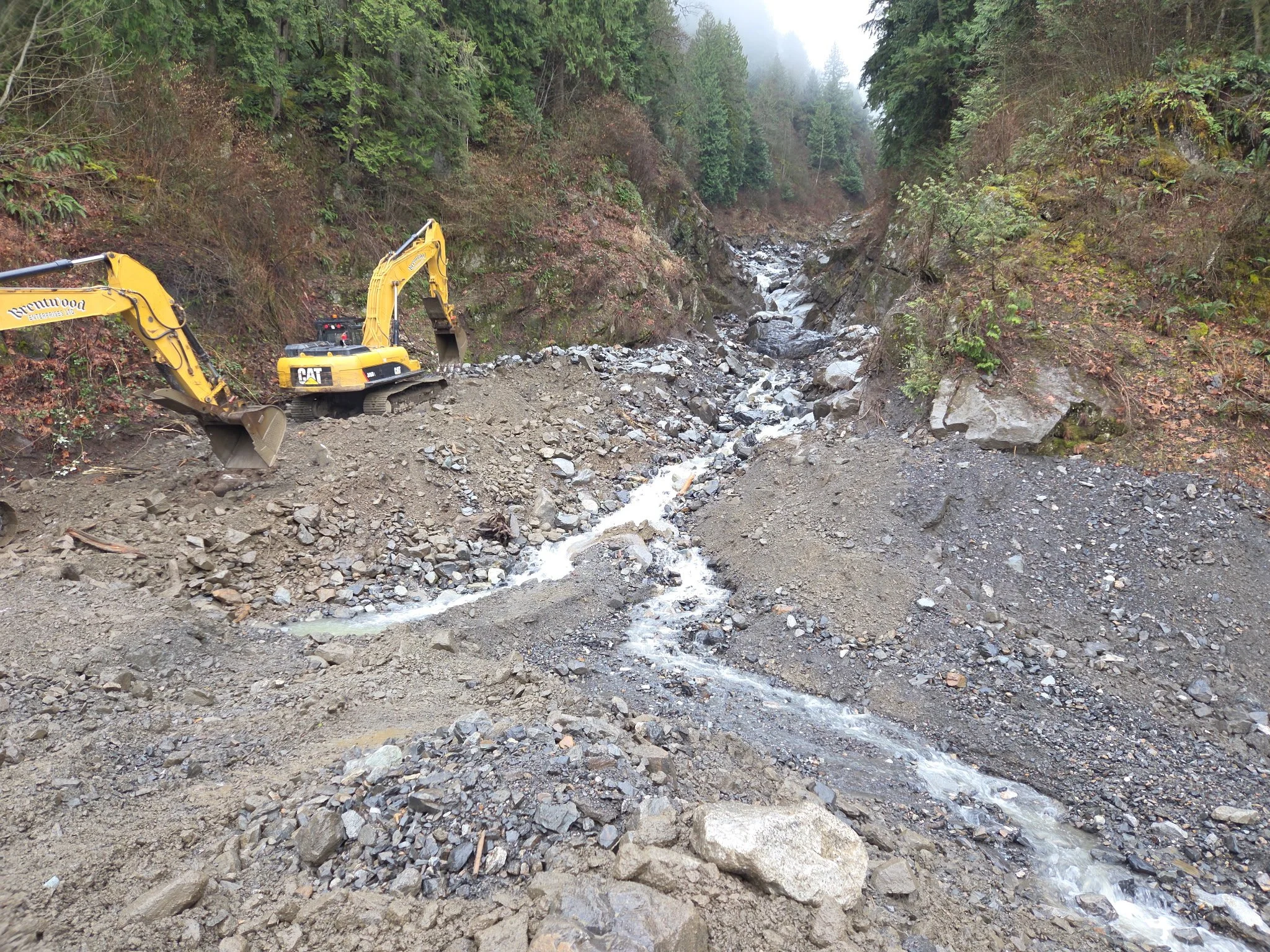 Emergency infrastructure work within a multi-use corridor