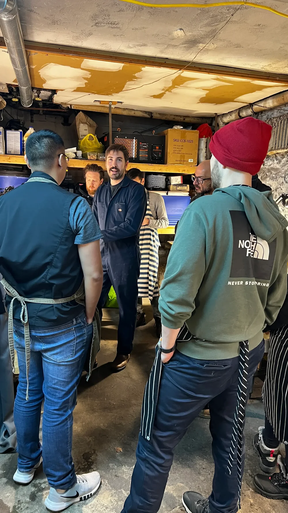 Instructor demonstrating whetstone technique