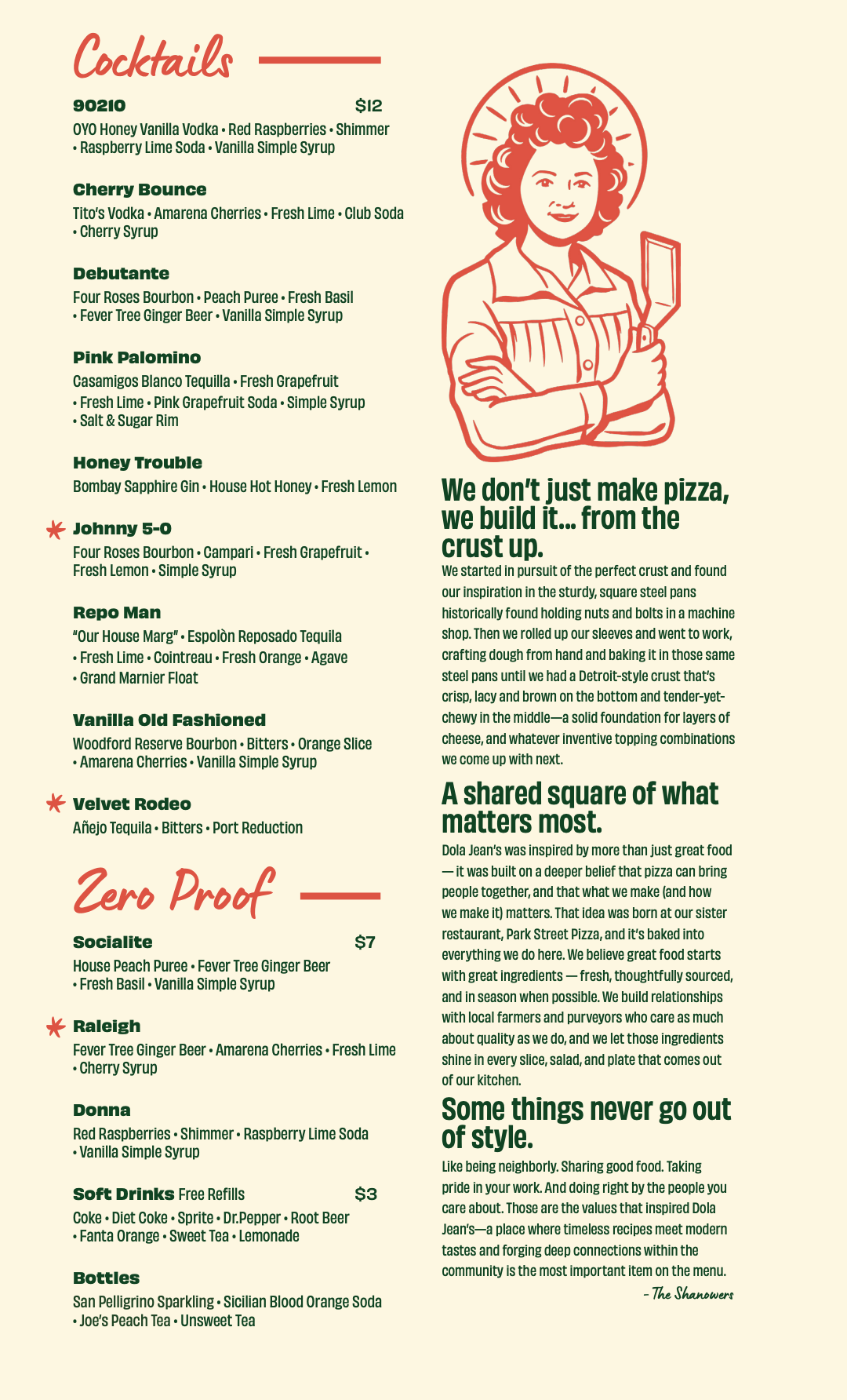Dola Jean's Fall 2026 Menu Page 2