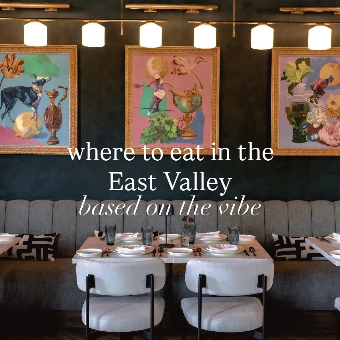 Where to eat in the East Valley &mdash; based on the vibe ✨ 
Date night, girls night, family celebrations, or an easy weeknight&hellip;
There&rsquo;s a spot for every occasion. 🍽️ 

📌 Make sure to save for your next dinner plans and send to a frien