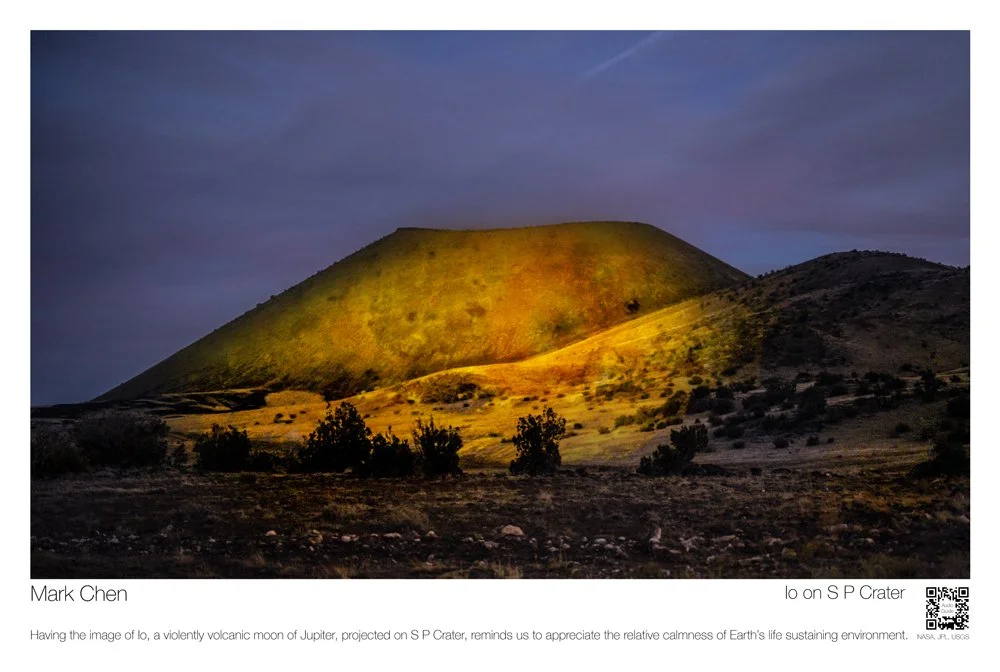 Postcard, autographed: Io on S P Crater, Arizona