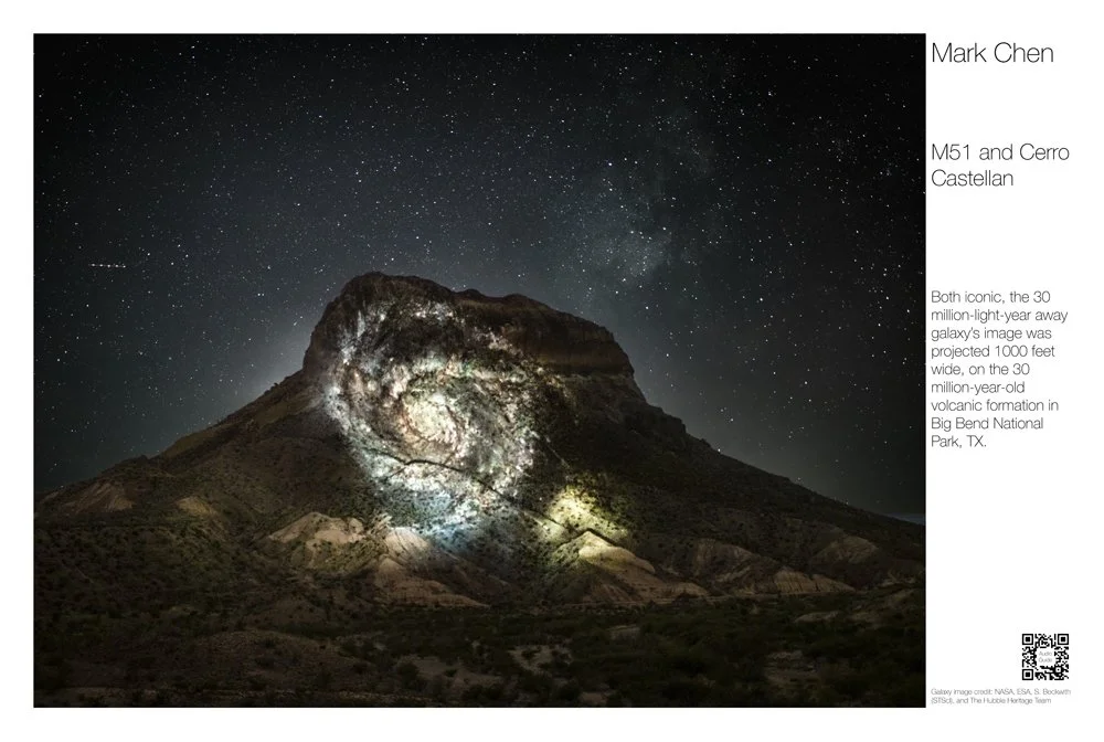 Postcard, autographed: M51 and Cerro Castellan