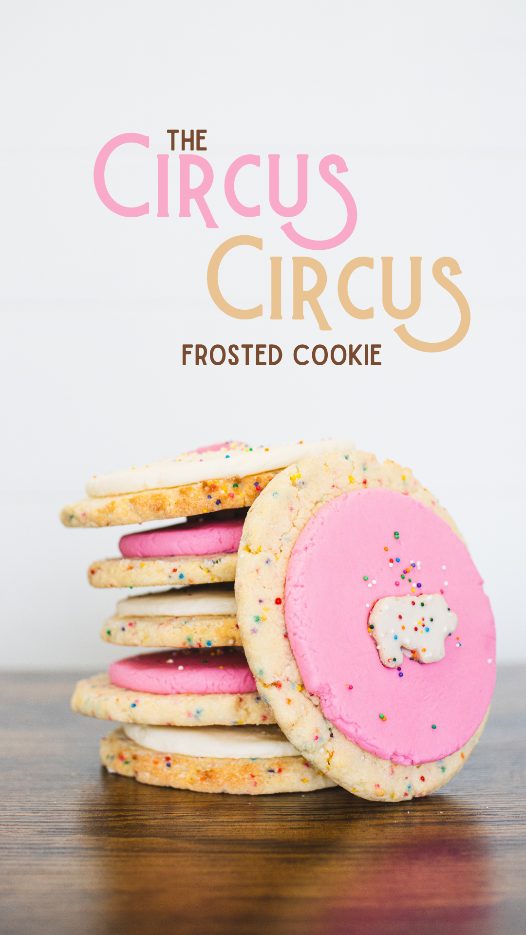 Circus Circus Frosted Cookie