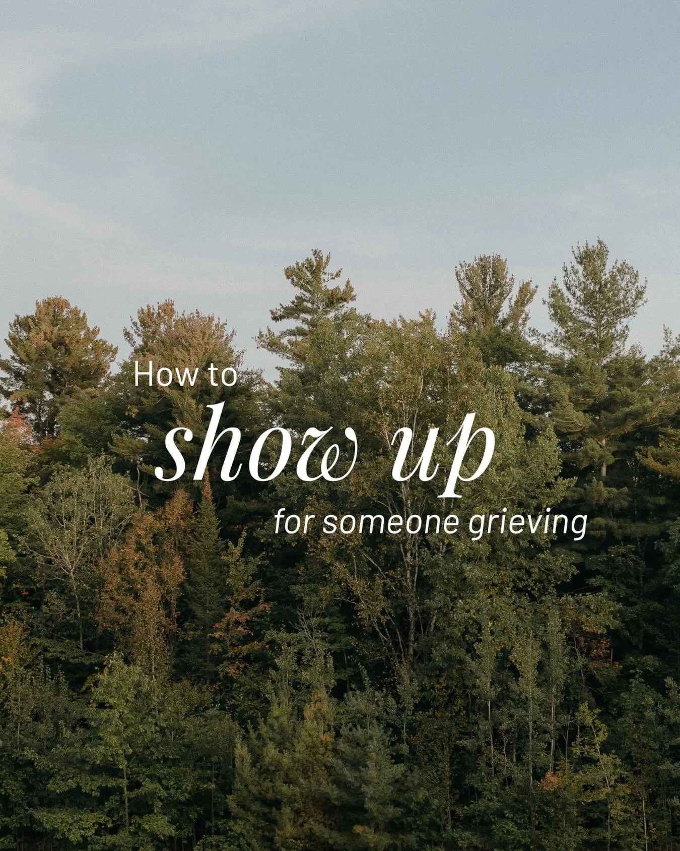 Not sure how to support someone who is grieving? Most of us were never taught &mdash; and that&rsquo;s okay.

Here are a few things that actually help 🌿

🫂 Show up after the service. The early weeks are busy with people. Months two, three, and four