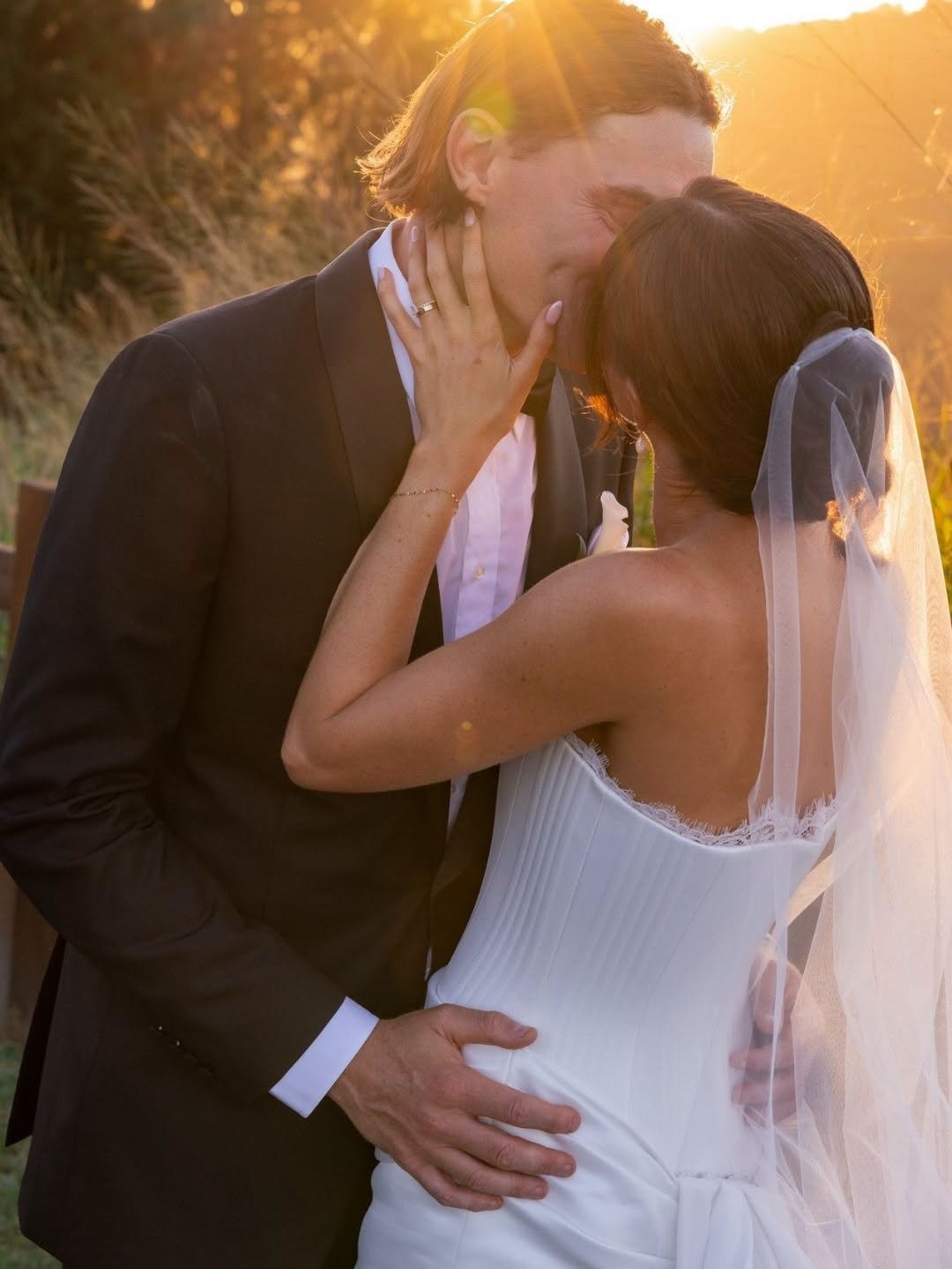 Some memories from sunset with Caitlin + Corey on their wedding day. Congratulations to this golden couple!⁠
⁠
Photographer @figtreepictures⁠
Venue @summergroveestate 
Celebrant @saraharcherweddings 
Content creator @moments_bykait 
Dress @kyhabride 