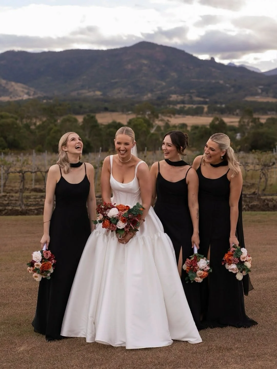 Our sweet Nina and her gorgeous girls all smiles on her big day!⁠
⁠
Photographer @figtreepictures⁠
Venue @kooroomba_weddings 
Celebrant @yourstorycelebrant_ 
Florist @flowersforeverafter 
Videographer @brisbanevideocompany⁠
Dress @theartofbridalau⁠
S