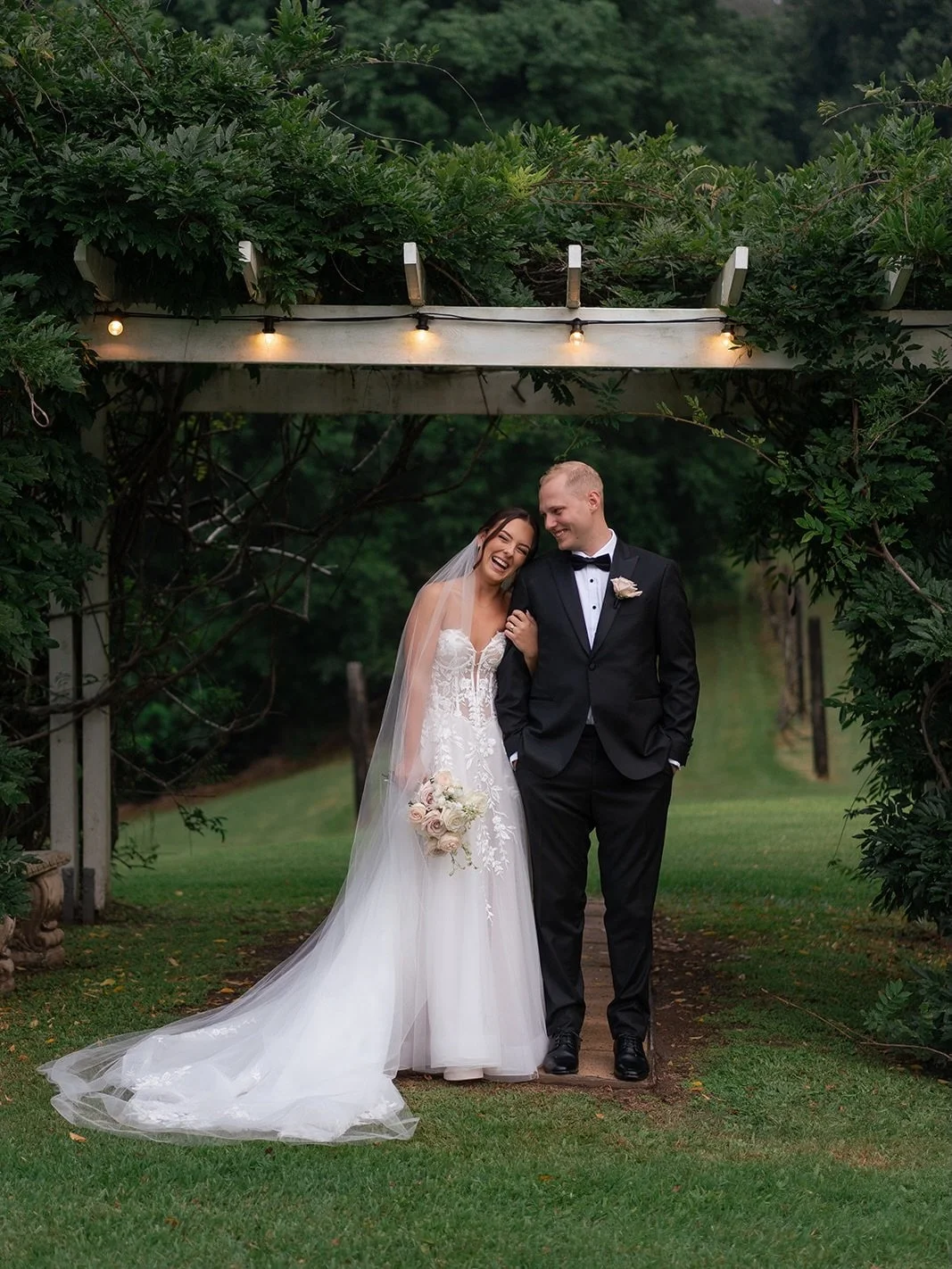 Pure joy 🤍 Jadi + Ryan were all smiles on their beautiful wedding day at Maleny Manor⁠.⁠
⁠
Photographer @figtreepictures⁠
Venue @malenymanor⁠
Florist @mondofloraldesigns⁠
Videographer @weddingsbymakers⁠
Dress @afterfivebridalandformal⁠
Suit @blackja