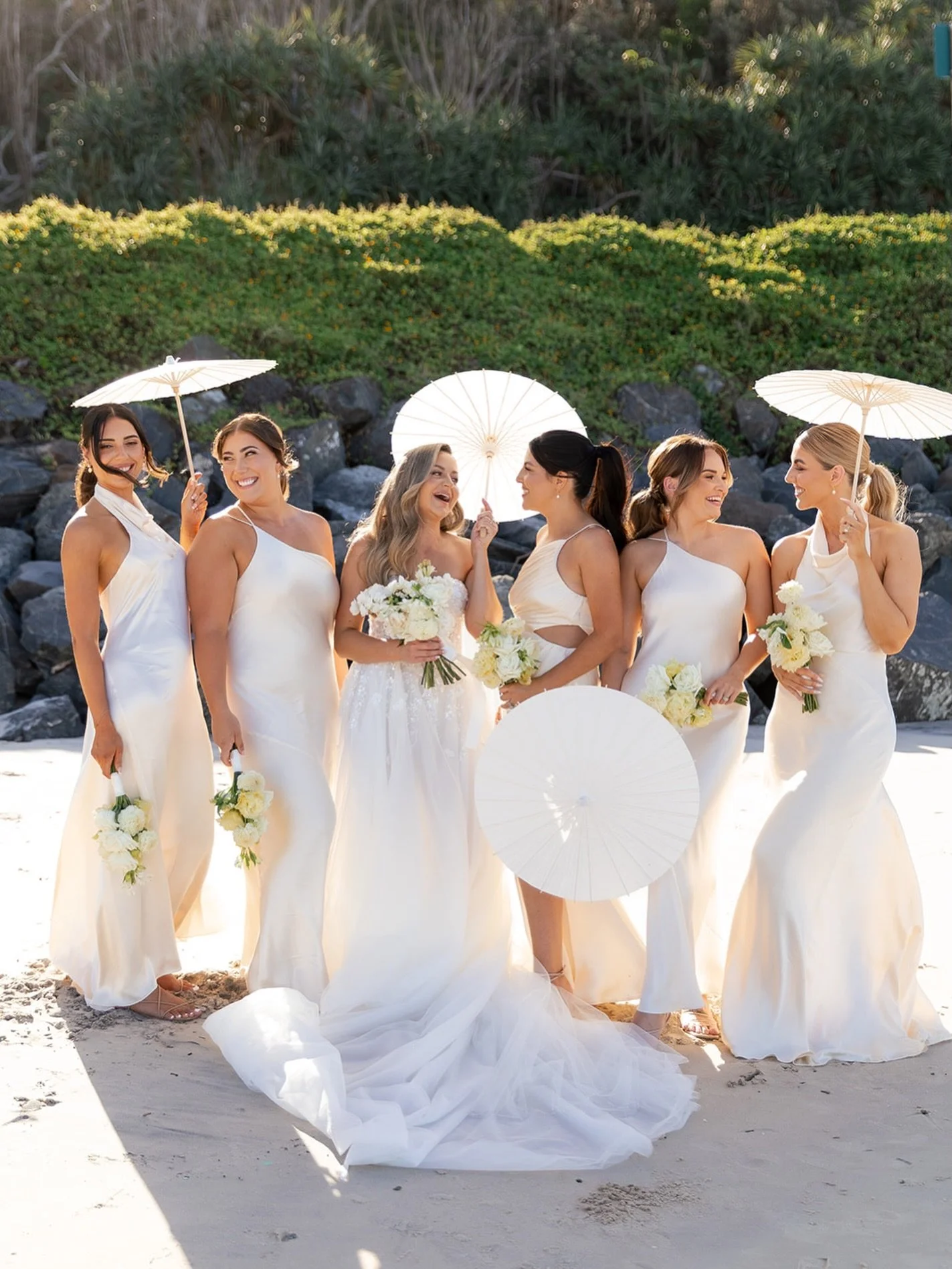 Courtney and her beautiful girls 🤍 We loved capturing this dreamy coastal wedding day at Ancora Weddings.⁠
⁠
Photographer &amp; videographer @figtreepictures⁠
Venue @ancoraweddings⁠
Florist, stylist &amp; hire @arcticfox_events⁠
Dress @luvbridal @mi