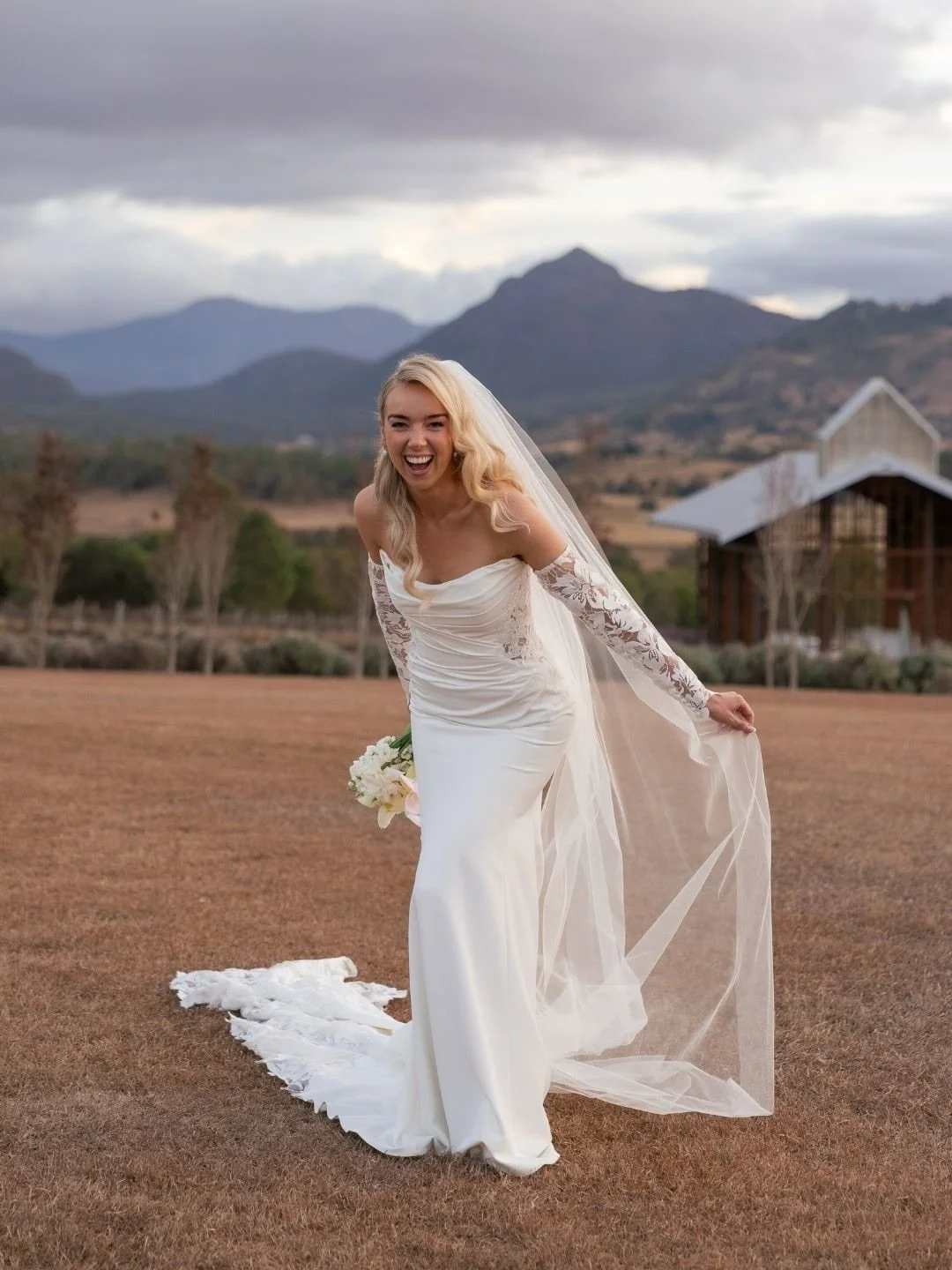 Jess + Mackenzie&rsquo;s full wedding gallery has arrived and there are too many sweet moments to choose from. Here&rsquo;s just some we loved. ⁠
⁠
Photographer &amp; videographer @figtreepictures⁠
Venue @kooroomba_lavender_farm @kooroomba_weddings⁠
