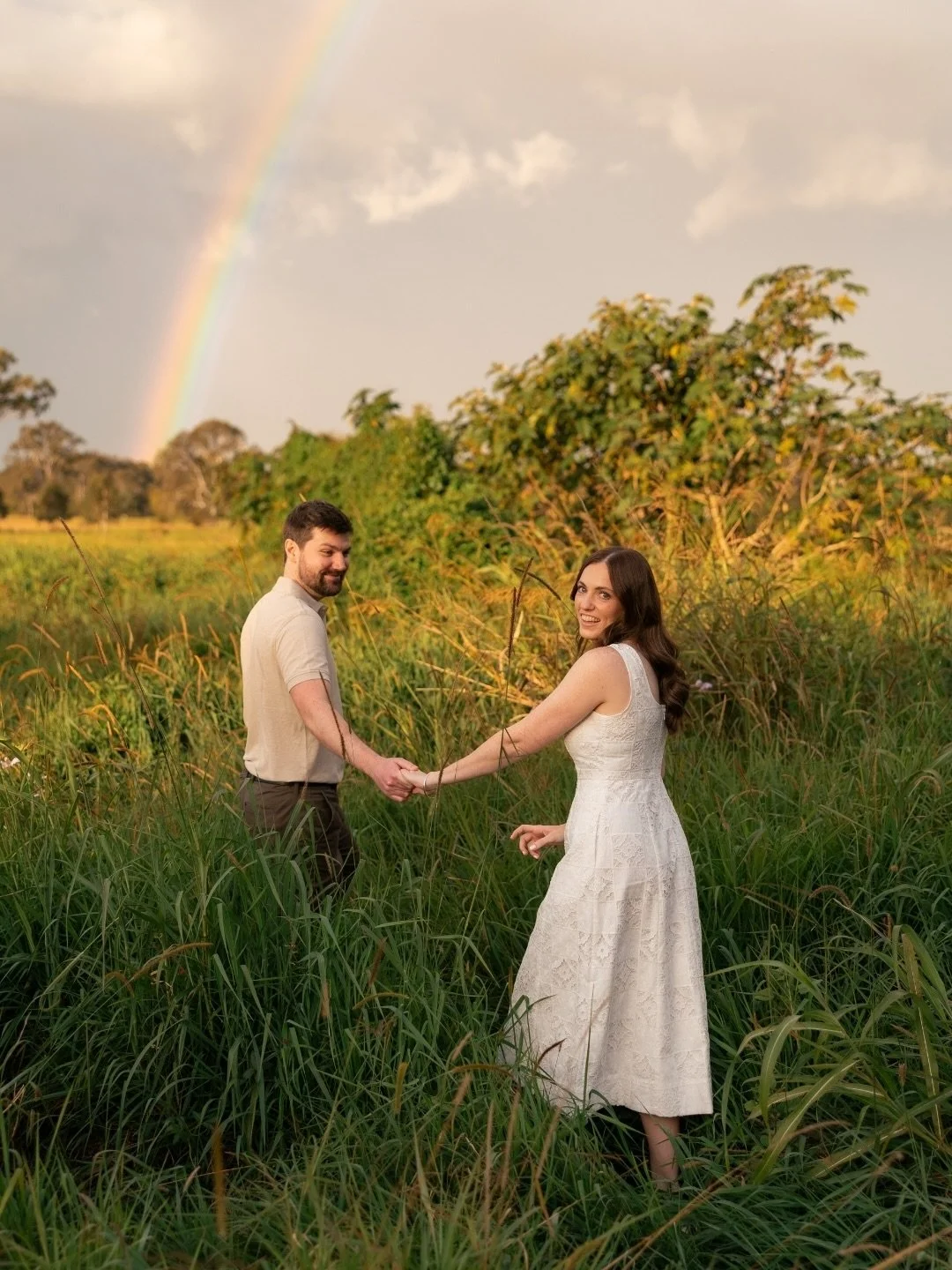 Mr &amp; Mrs coming soon. Kristy + Jarryd&rsquo;s engagement shoot under the rainbow. 🥺🌈 

#engagementshoot #engagementphotographer #engagementgoldcoast