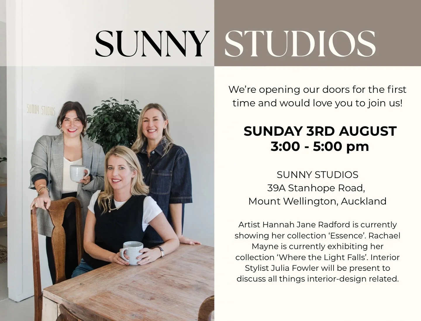 Put your hand up if you need some new art in your home 🙋🏻&zwj;♀️. Come + join us this Sunday 3rd any time between 3-5pm for our open studio featuring @rach_mayne_art_  and @hannah_jane_art new collections.  There is a huge range of price points ava