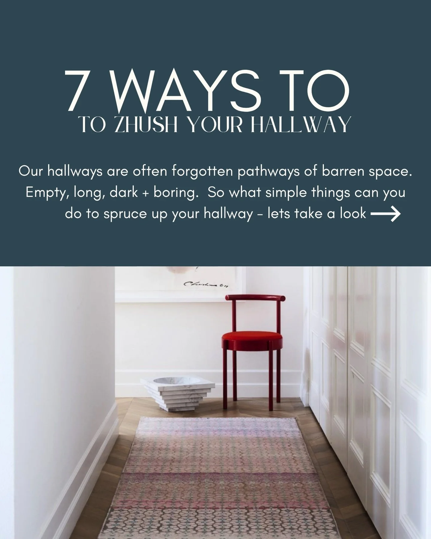 Hallways are often one of the first spaces you walk through in a home yet they are often forgotten.  I think sometimes we neglect them as they are a path of travel, but they can be very easily turned into brighter more beautiful spaces.  Check out my