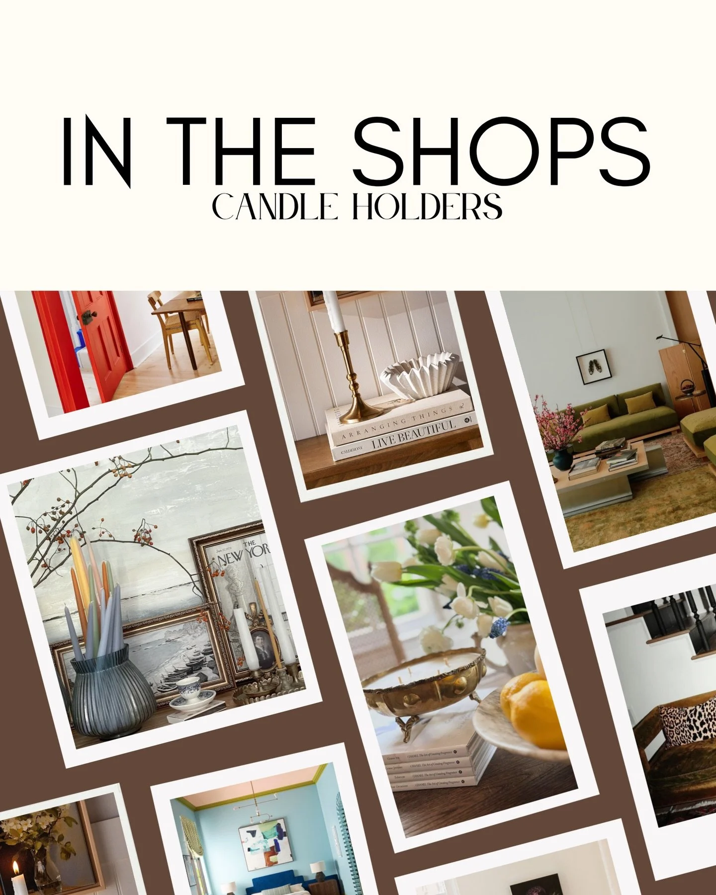 Here are some top pick candle holders I have seen this week!  I love the vintage + organic feel that are around at the moment? Which are your favourite?