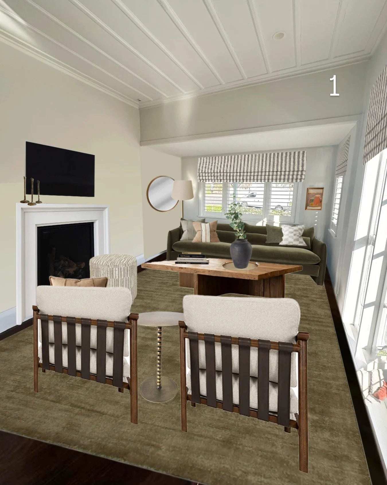 Visuals can be hugely impactful when you are making decisions on your space.  Rather than expensive renders, I use Photoshop to do a mockup of your room with different changes I&rsquo;m recommending.  It&rsquo;s a great way to compare furniture, spac